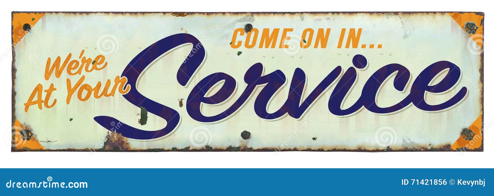 retro service sign