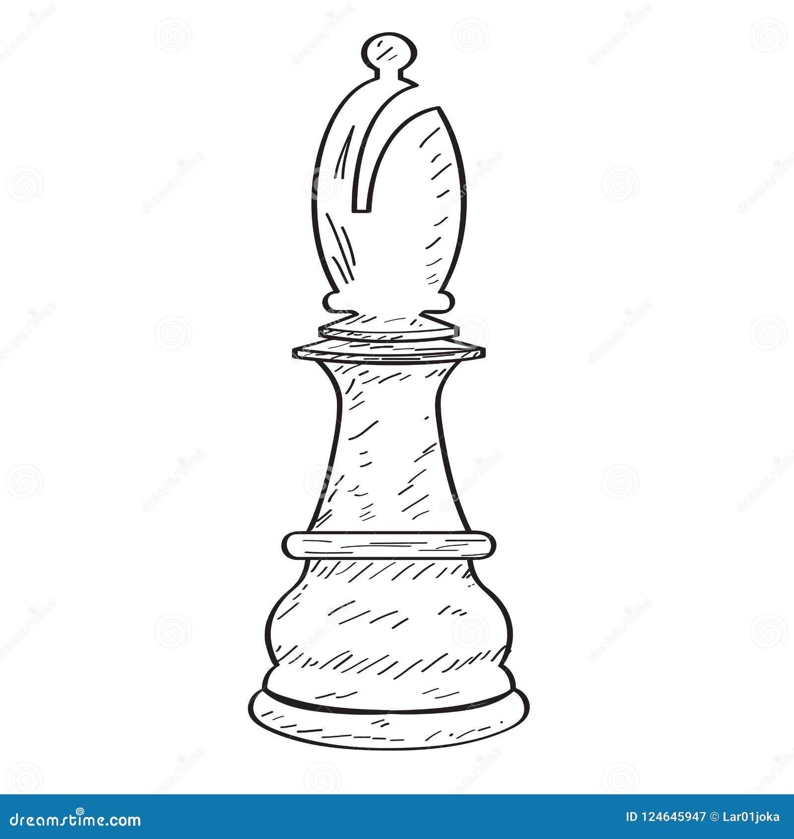 Retro sketch of a queen chess piece Royalty Free Vector