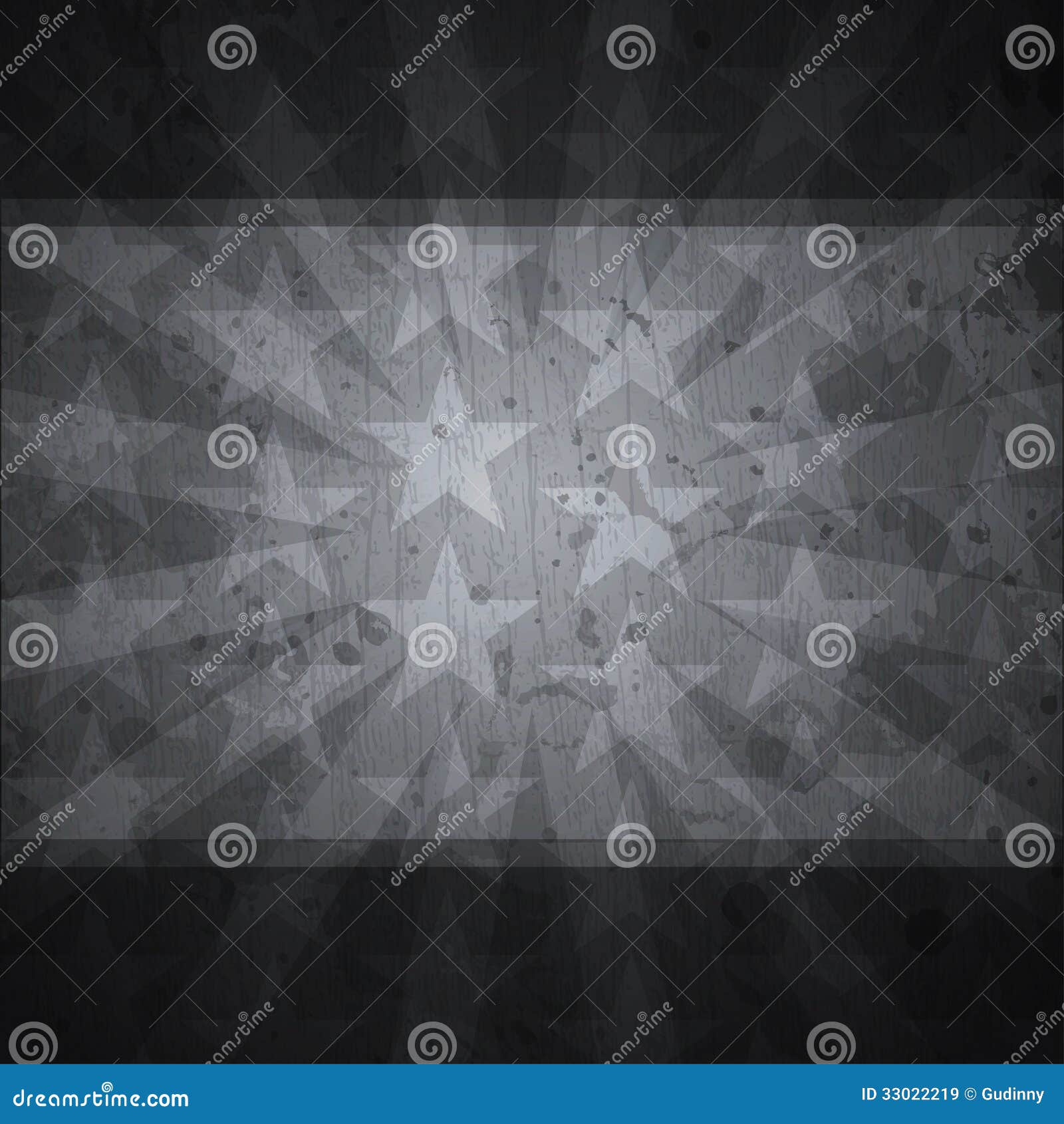Retro Stars Black Background With Grunge Effect Stock Vector