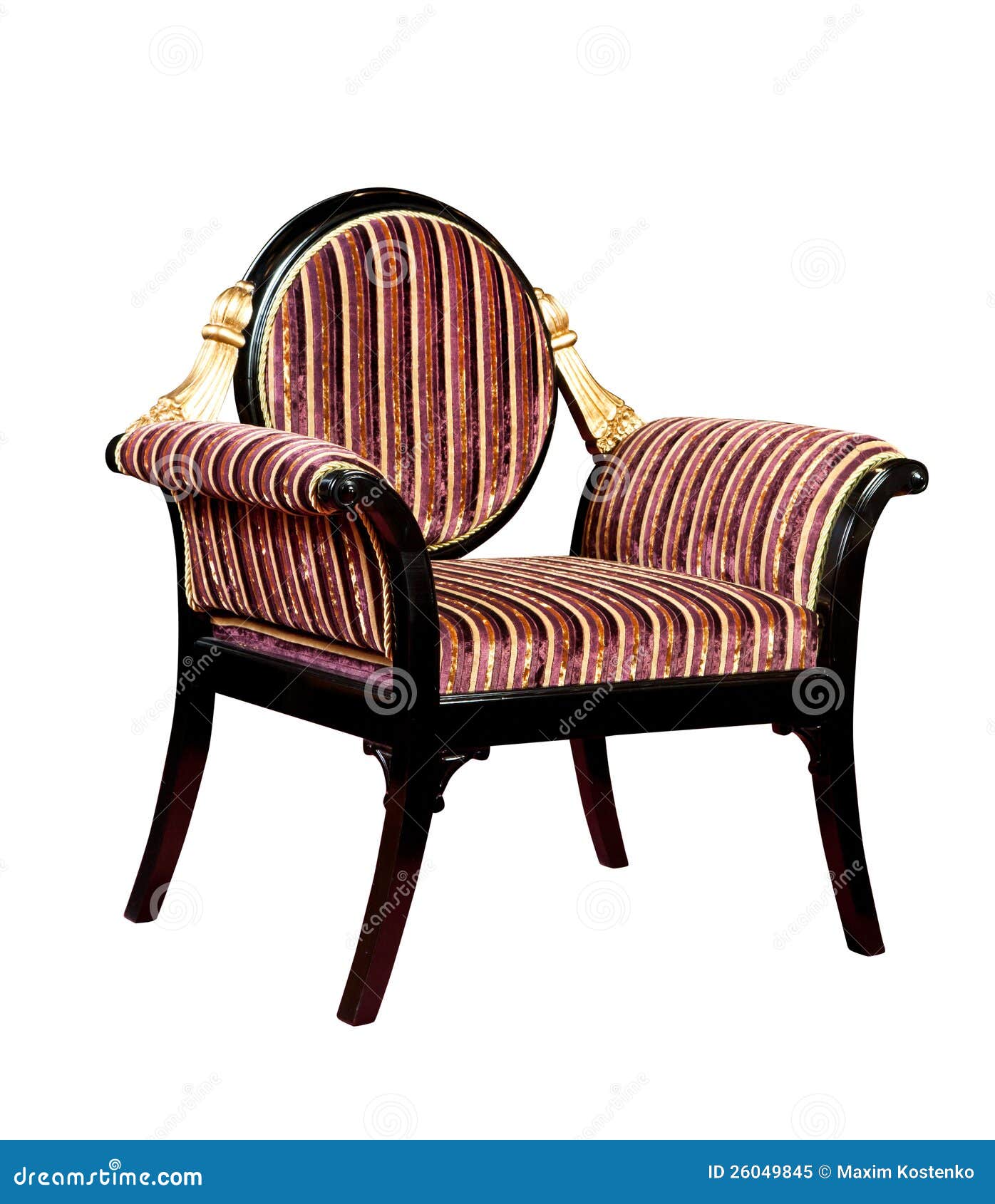 Retro Style Armchair Isolated Stock Image Image of vintage, fashion