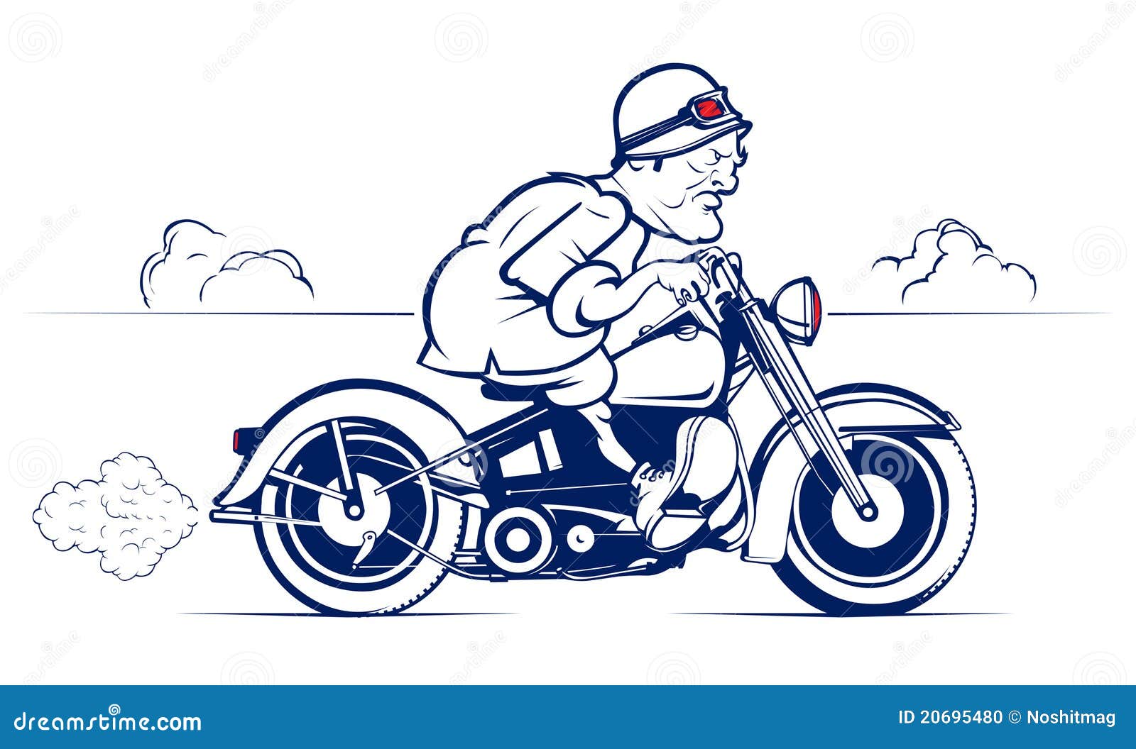 retro style cartoon biker 20695480