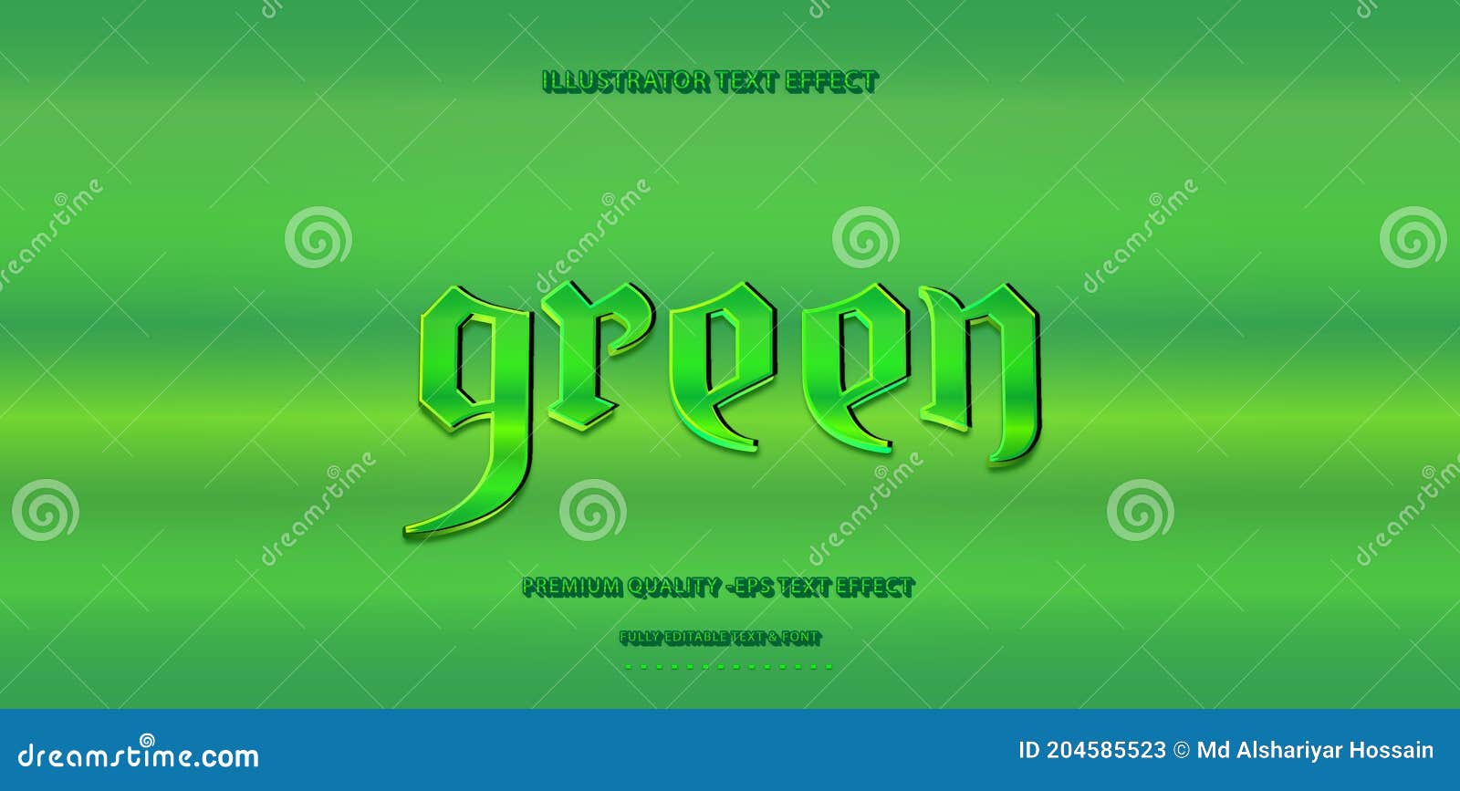 Retro Style Dark Green Text Style Stock Vector Illustration of vector, suitable 204585523