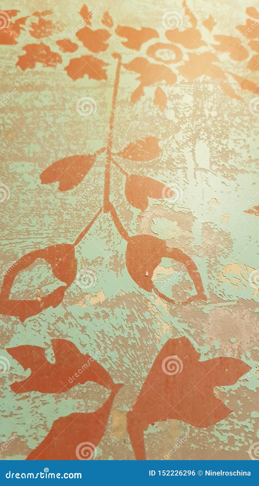 retro style floral patterned abstract background