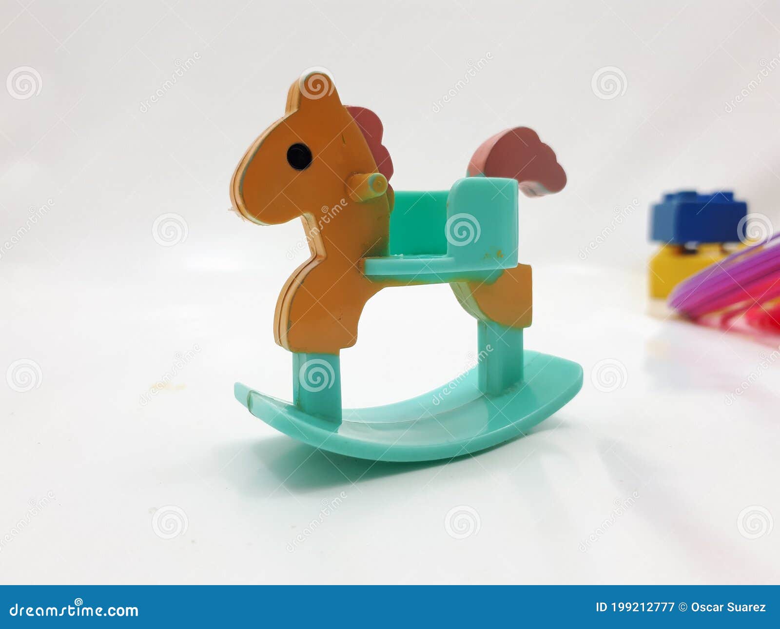 retro style miniature rocking horse