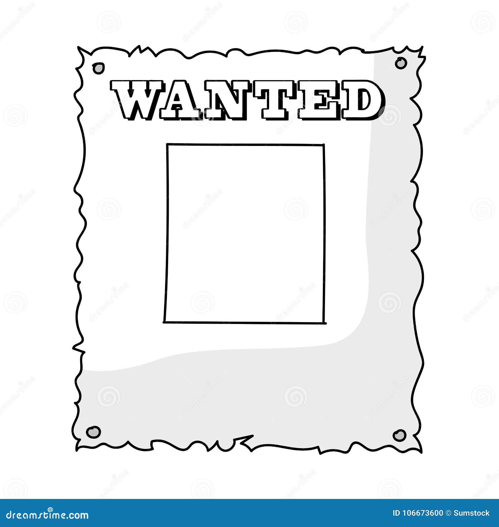 Retro Style Monochrome Wanted Poster Stock Vector Illustration of