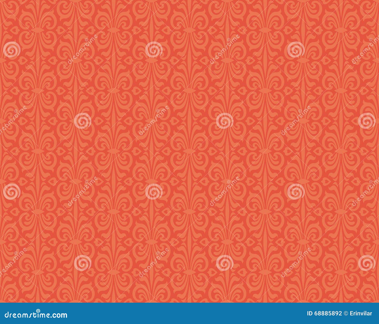 Retro Style Orange Colorful Vintage Wallpaper Background Pattern Stock
