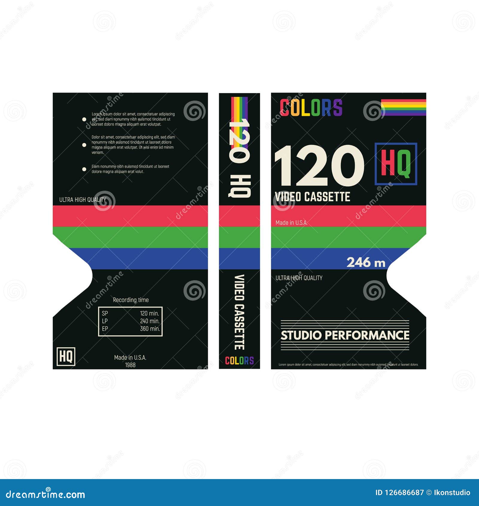 Video cassette cover stock vector. Illustration of film - 23 Throughout Cassette J Card Template