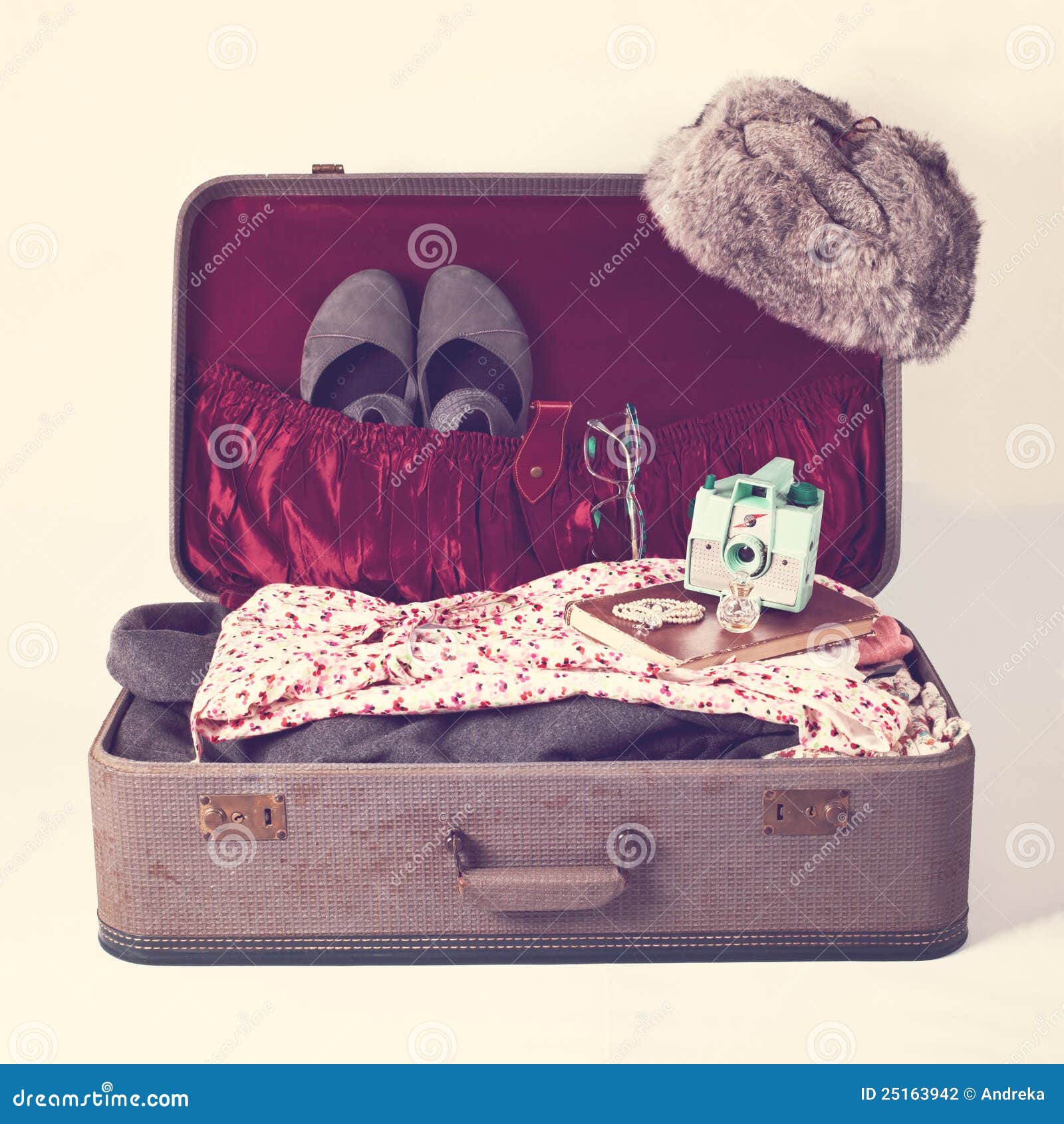 Retro suitcase stock photo. Image of suitcase, used, vintage 25163942