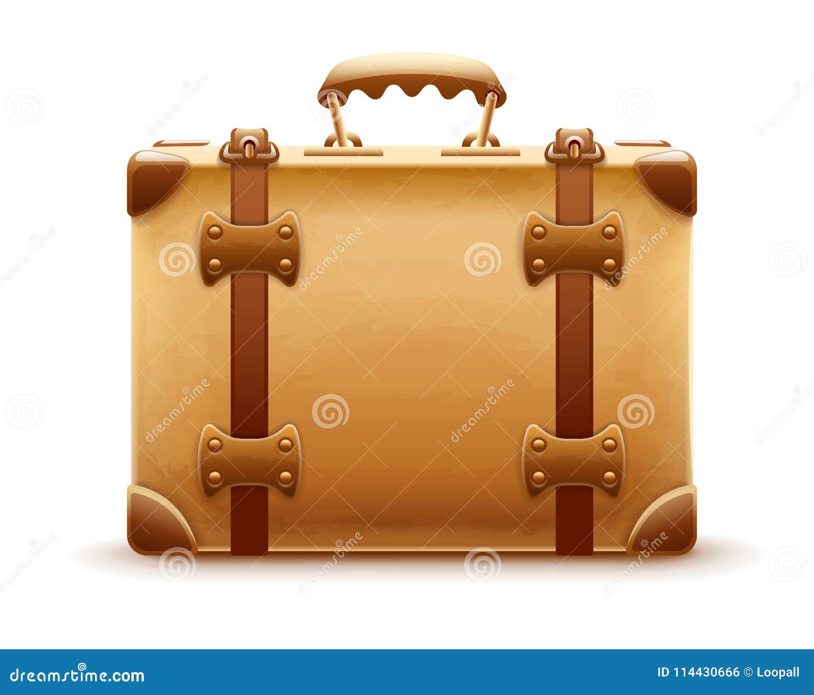 Flat Vector Icon Of Retro Suitcase With Stickers Vintage Travel Bag With  Little Handle Golden Corners And Belts Luggage For Adventure Stock  Illustration - Download Image Now - iStock