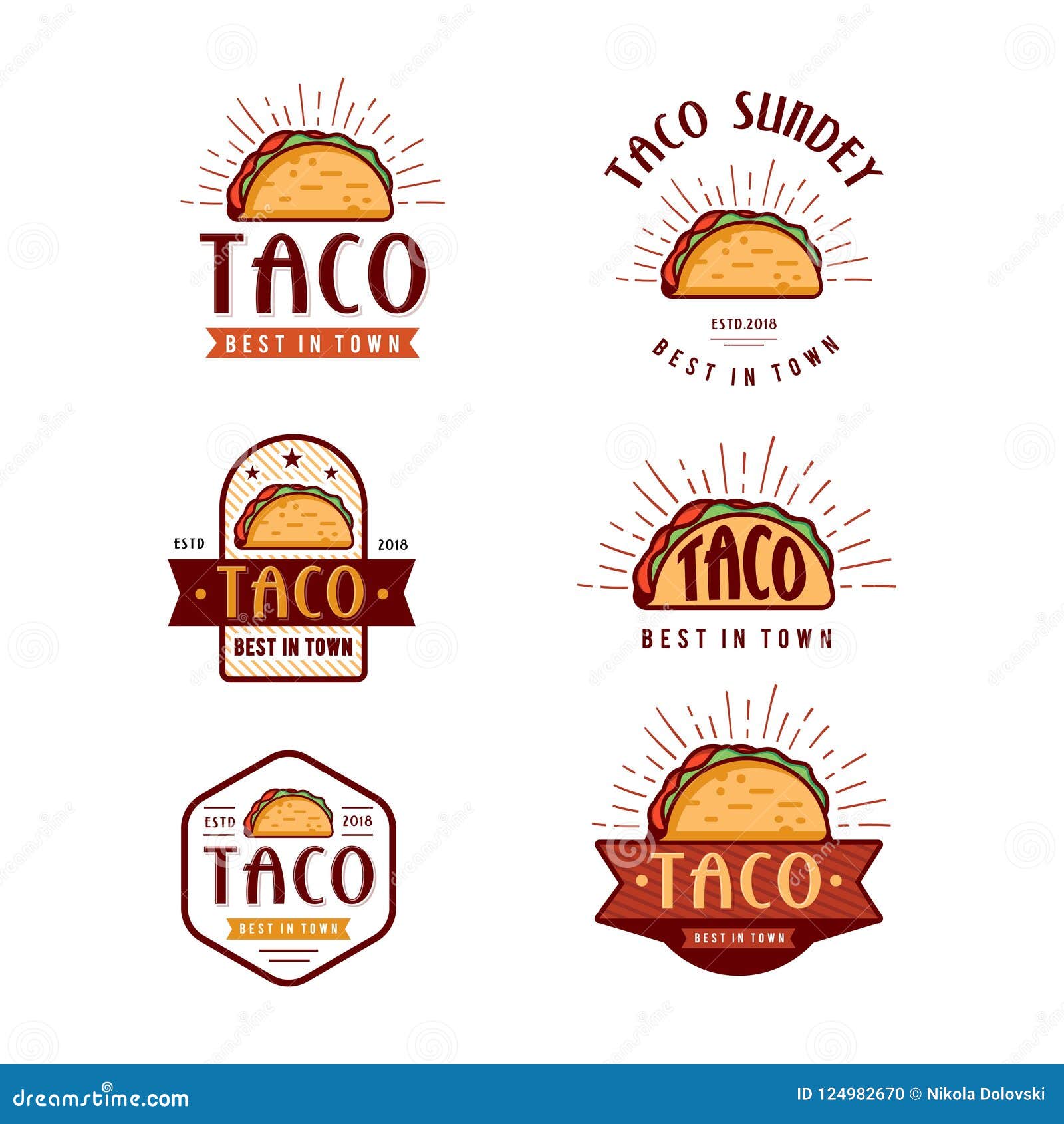 retro food logos