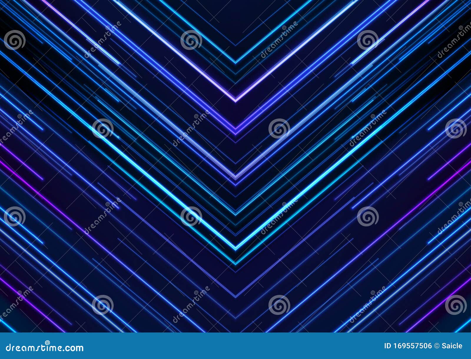 retro tech abstract background with neon laser arrows