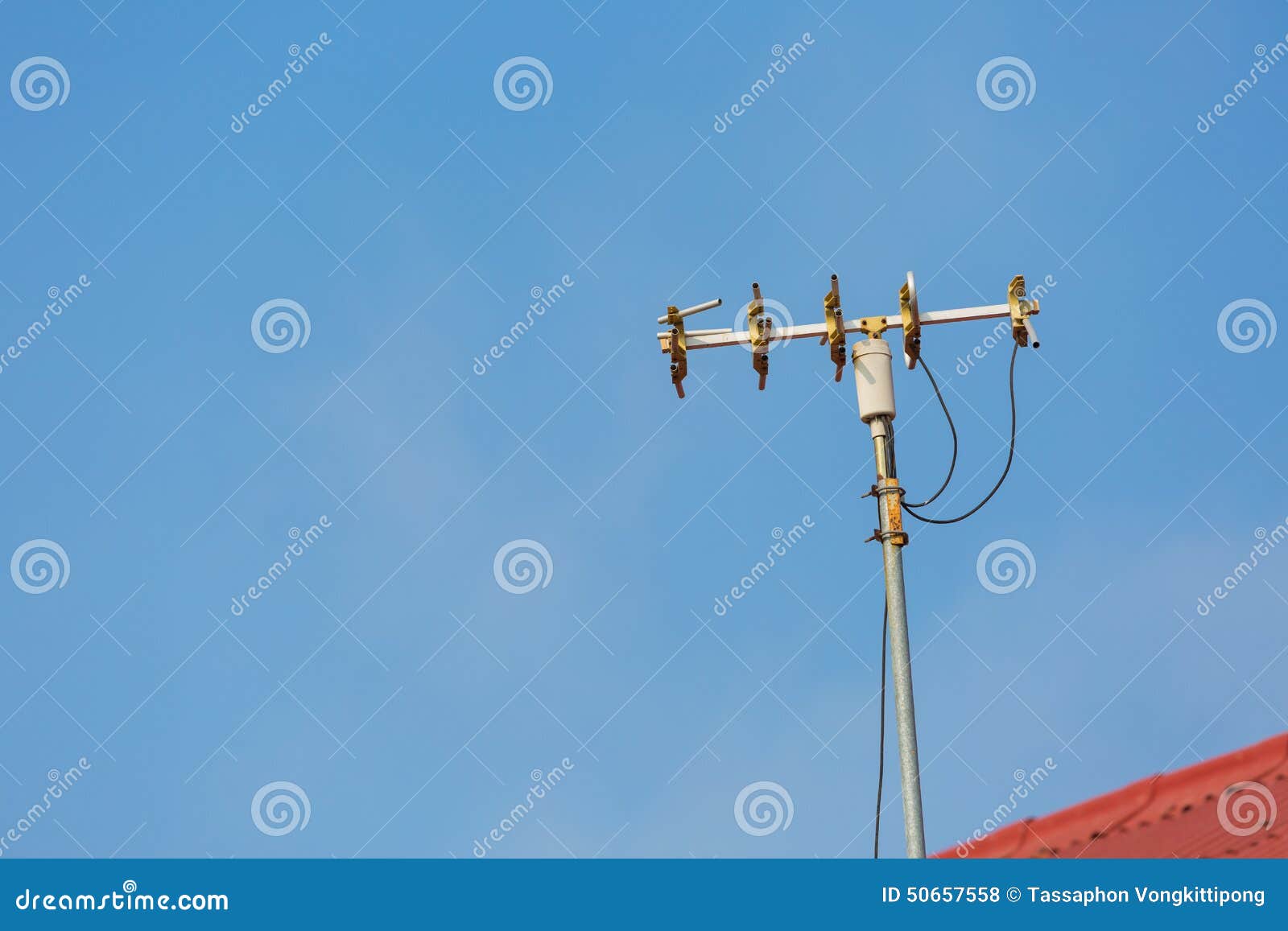 Retro Television Receiver Antenna Stock Photo Image of antenna