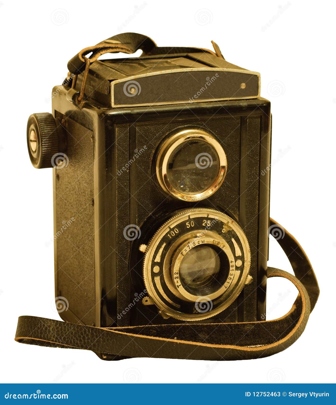 Retro TLR (Twinlens Reflex) Photo Camera Stock Image Image of aged
