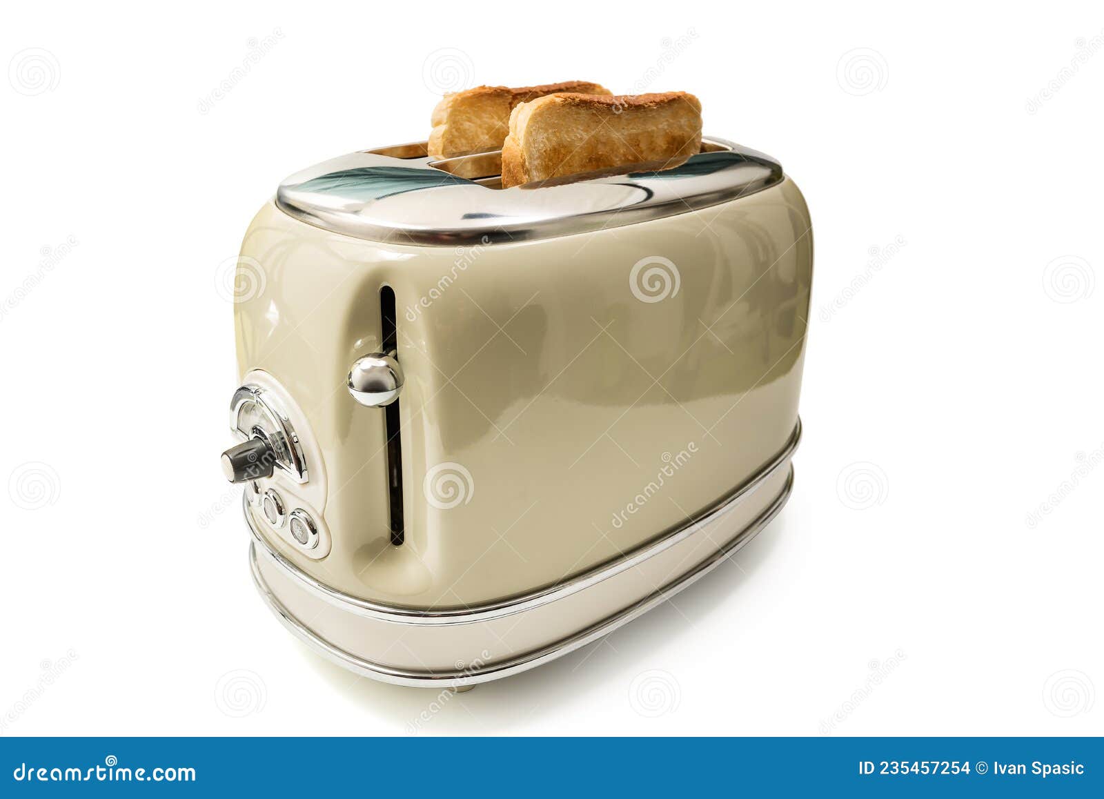 Retro toaster on white stock photo. Image of appetite 235457254