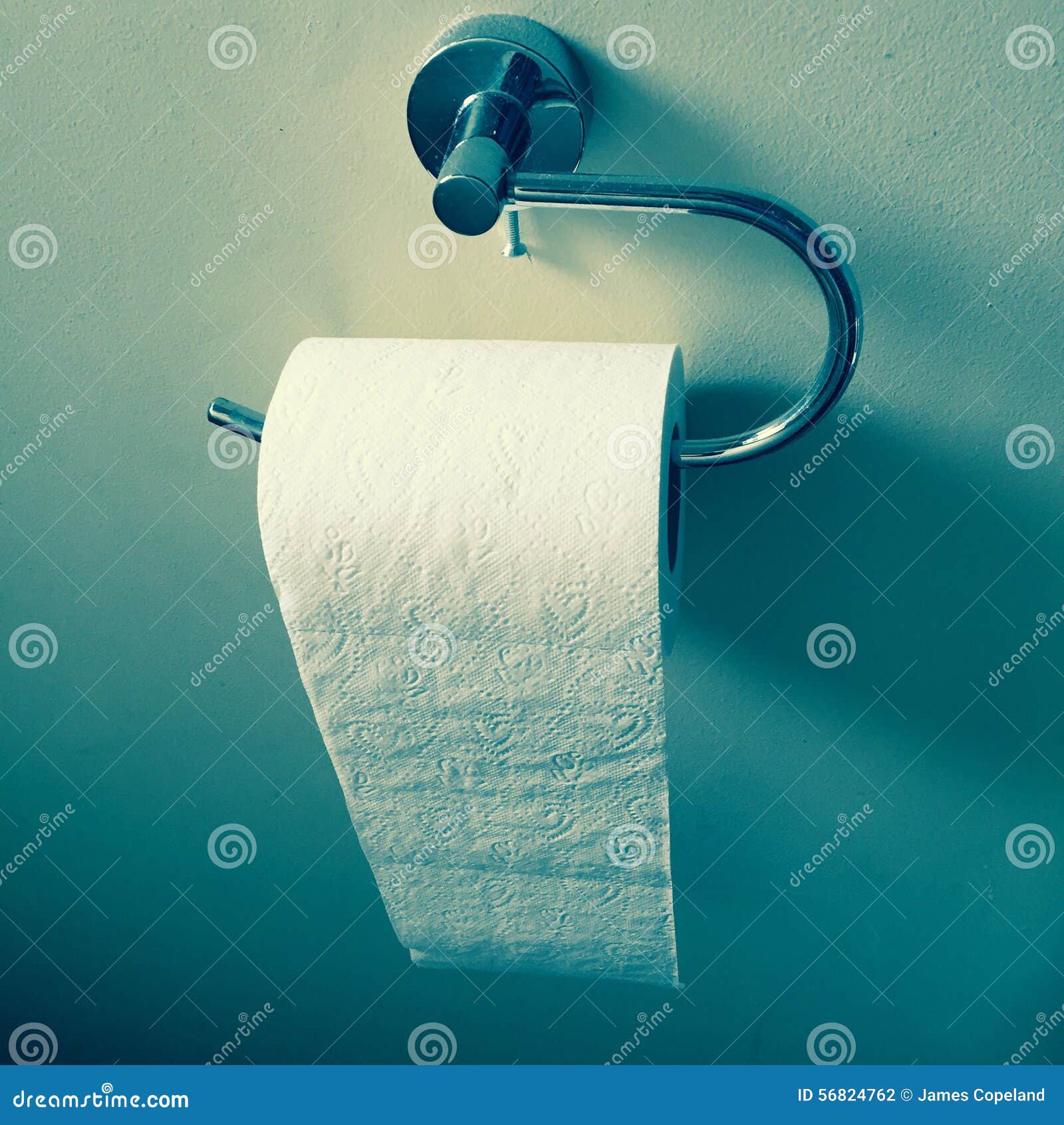 Retro Toilet Roll on Holder Stock Photo Image of wall, retro 56824762