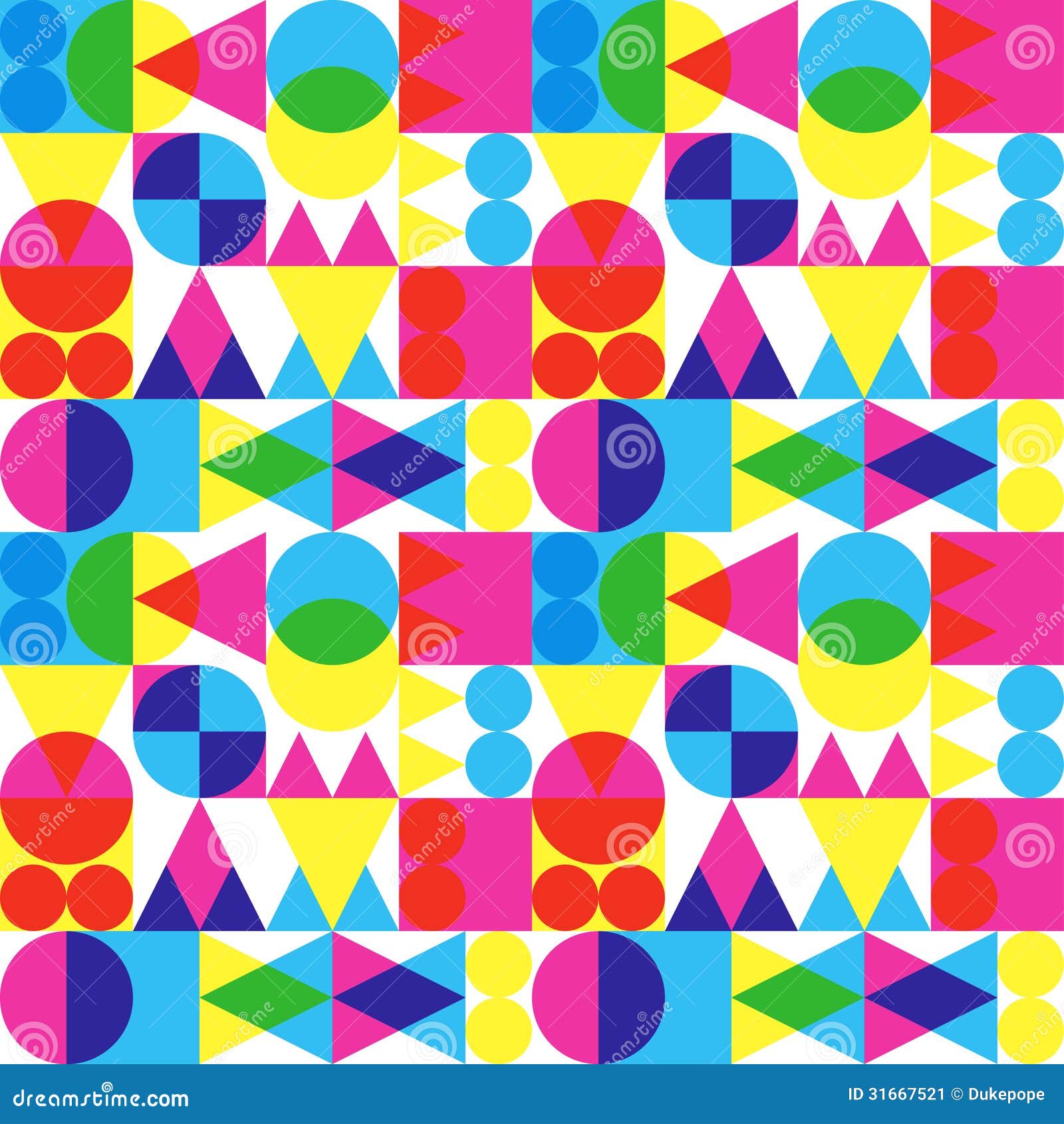 Retro Transparent Shapes Pattern Stock Image - Image: 31667521