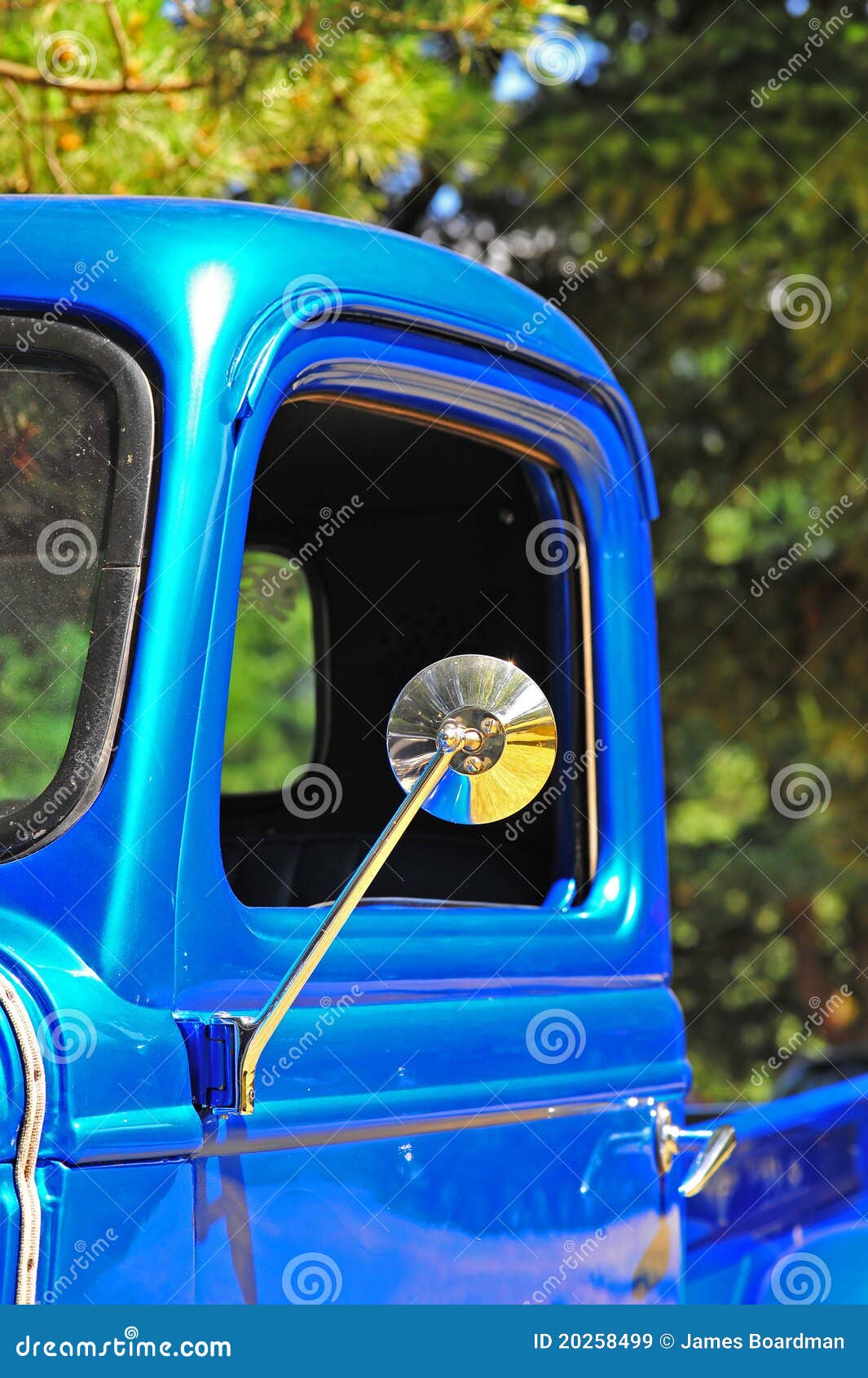 Retro Truck Drivers Side Mirror Stock Image - Image of mount