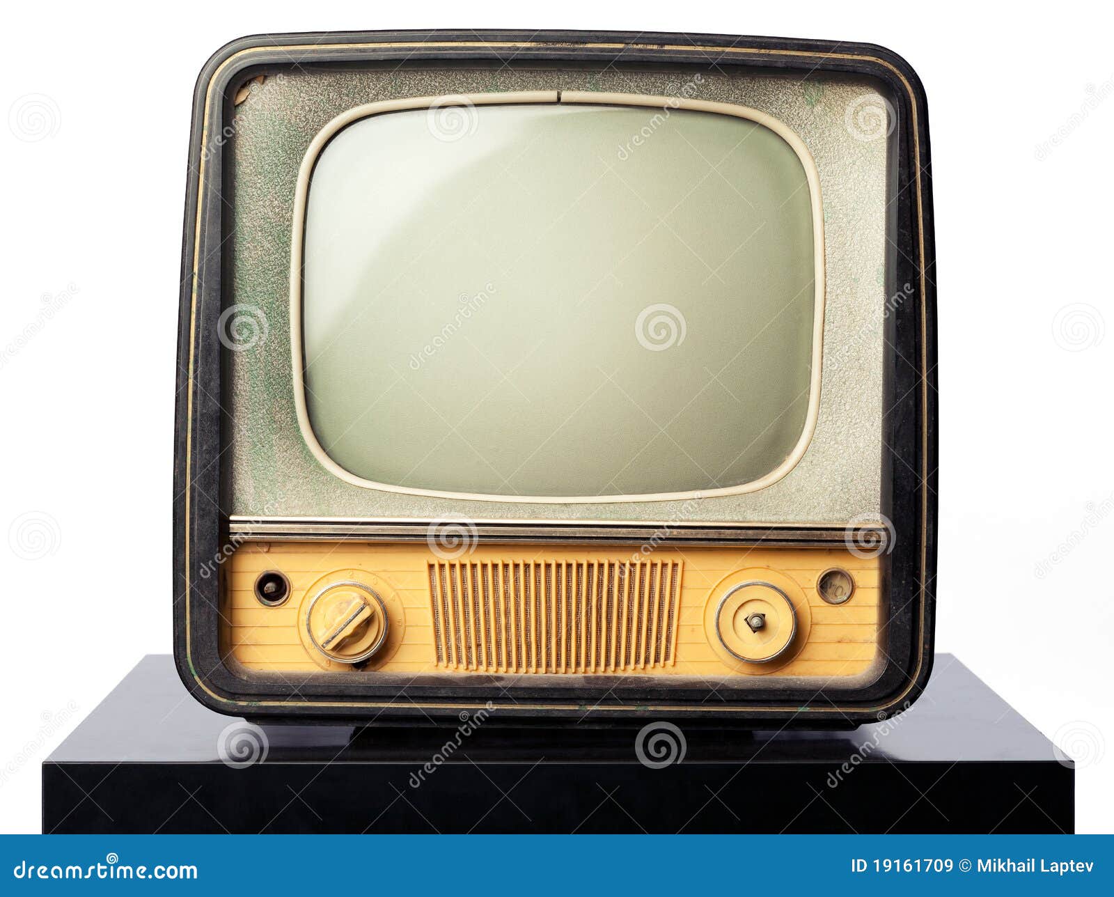 Retro tv stock image. Image of yellow, communication 19161709