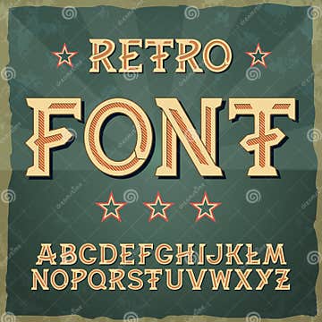 Retro Type Font, Vintage Typography ,Illustratiom EPS10. Alphabet ...