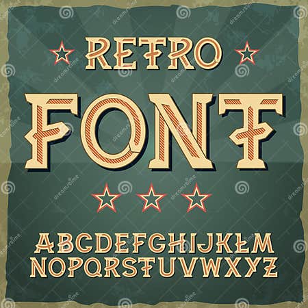 Retro Type Font, Vintage Typography ,Illustratiom EPS10. Alphabet ...