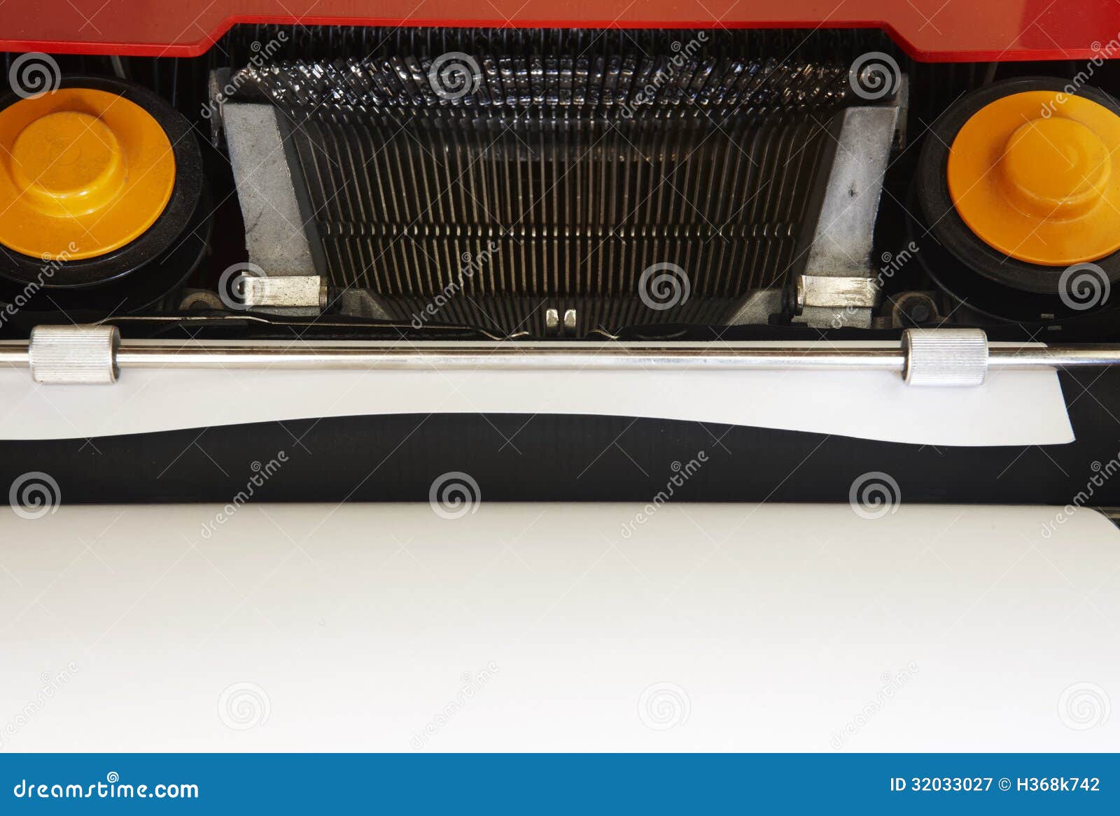 Retro Typewriter Keys and Ink Tape Stock Image Image of typewriter