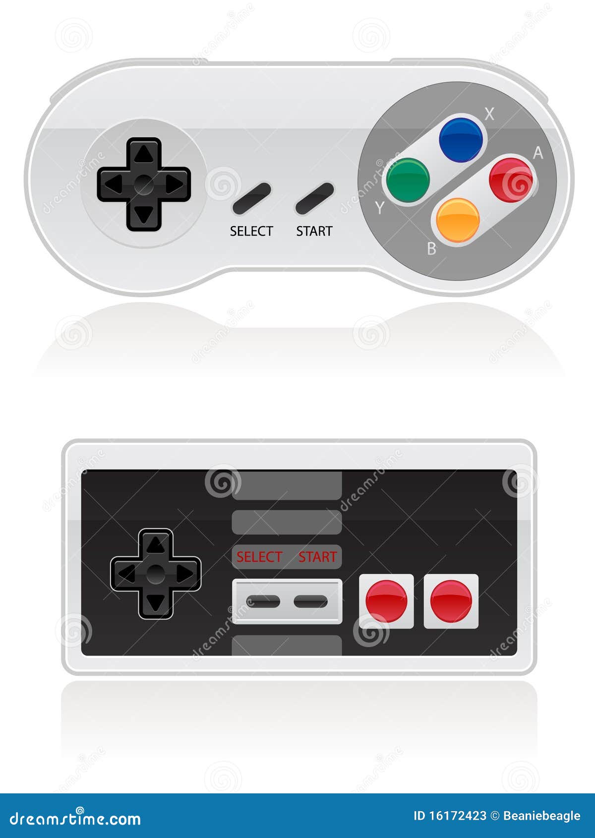 retro video game controller eps