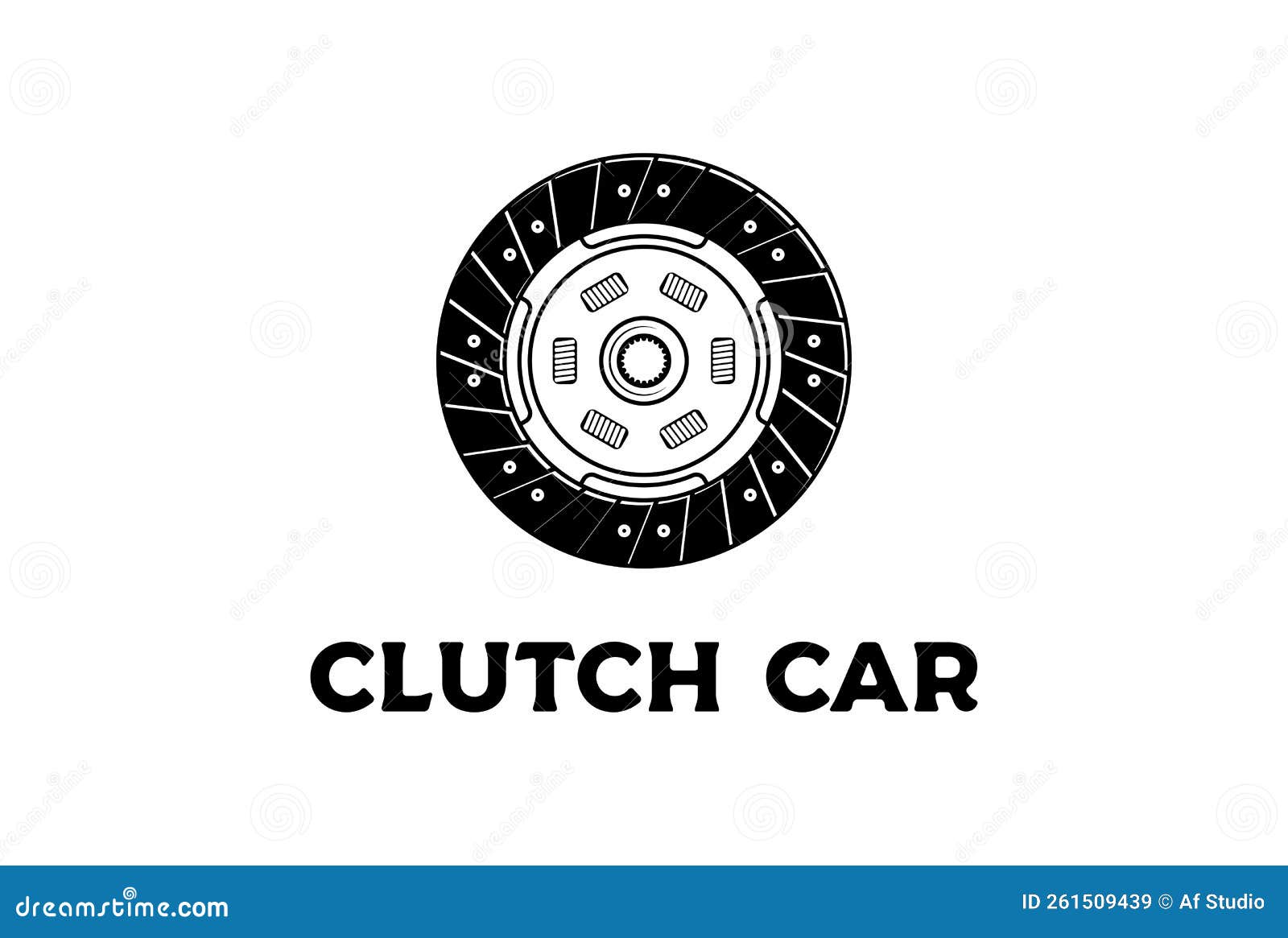 retro vintage clutch car for part custom garage workshop logo