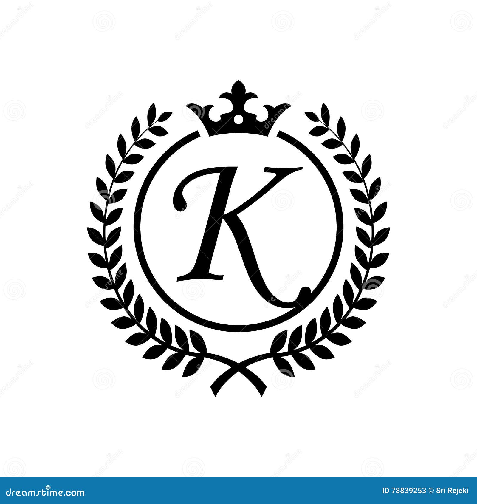 Retro Vintage Initial K. Vector Design Elements Stock Vector ...