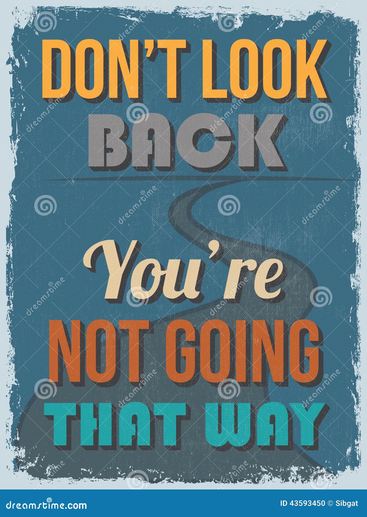 retro vintage motivational quote poster.  il