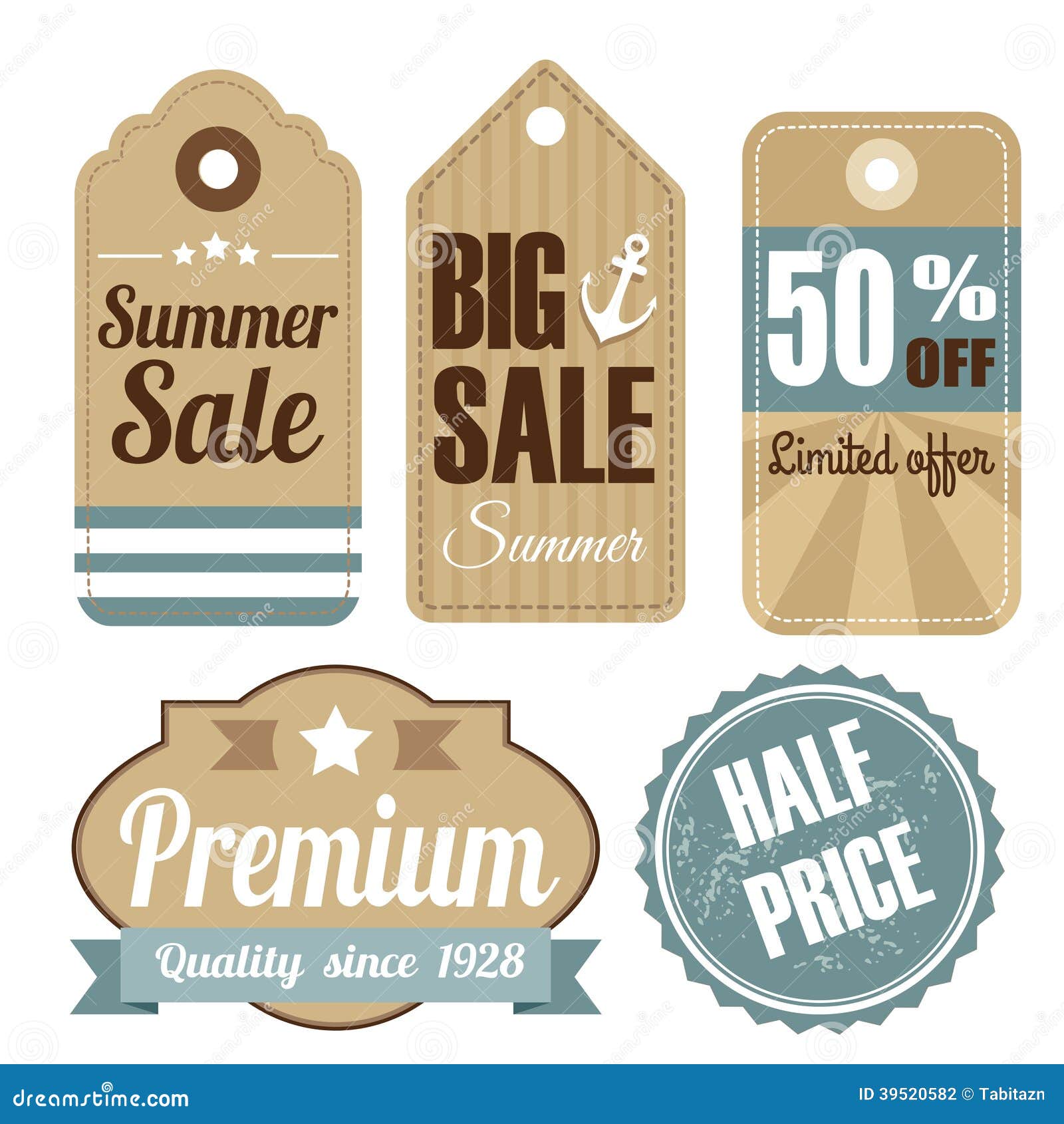 Retro Vintage Sale, Quality Labels, Tags, Stock Vector - Illustration of collection, labels ...