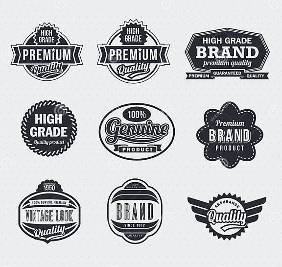 Retro Vintage Vector Labels Stock Vector - Illustration of icon ...