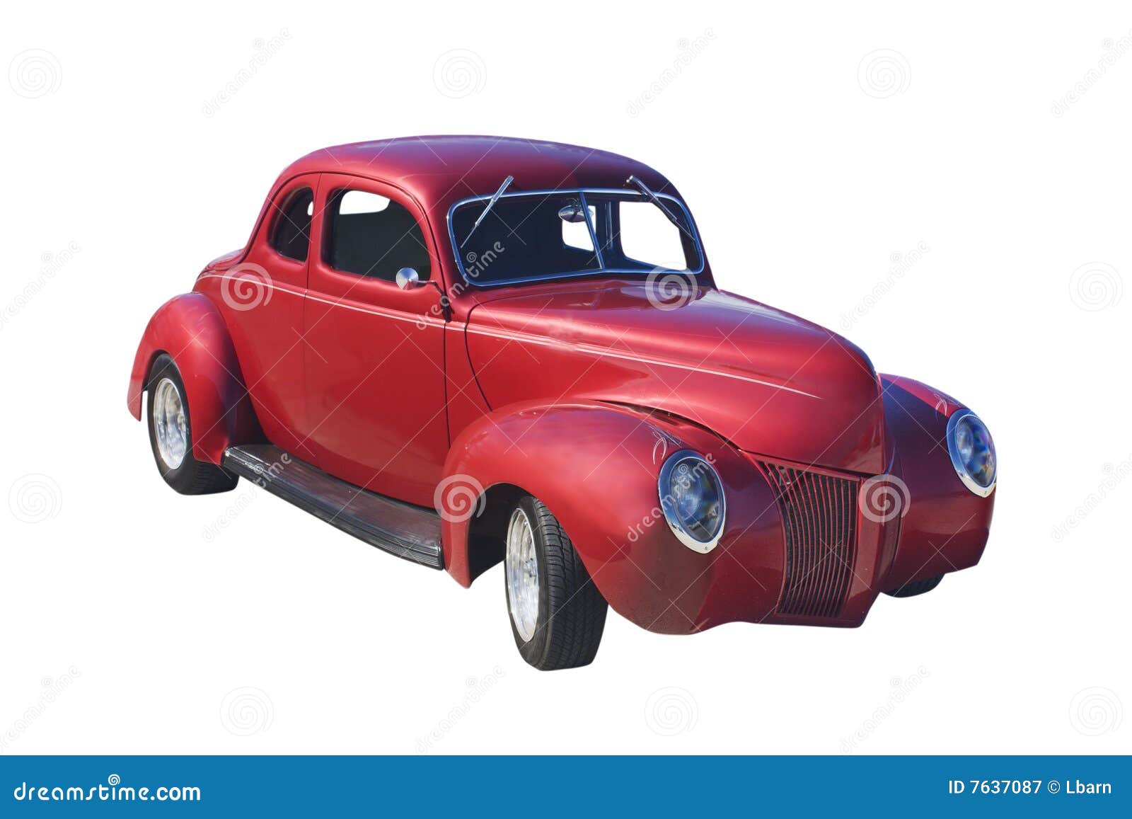 Retro wine red sedan stock image. Image of coupe, streetrod 7637087