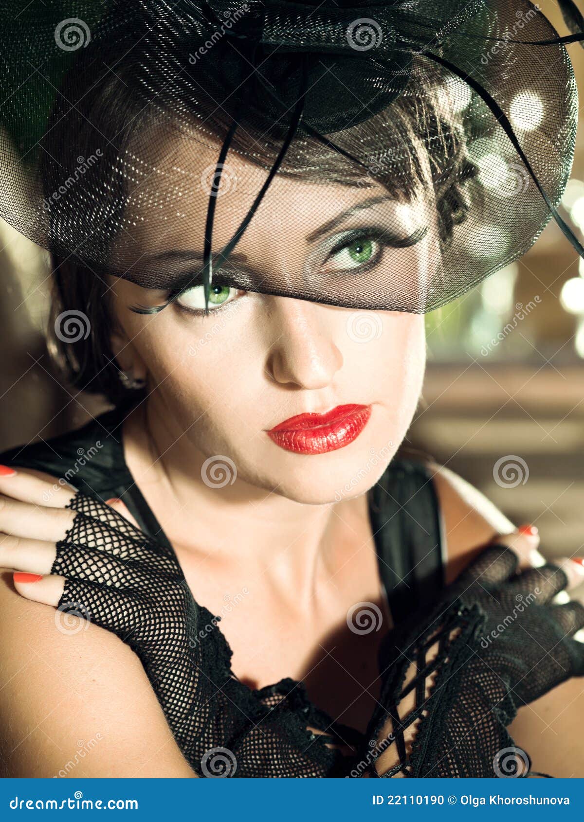 Retro woman stock photo. Image of glamour, restaurant - 22110190