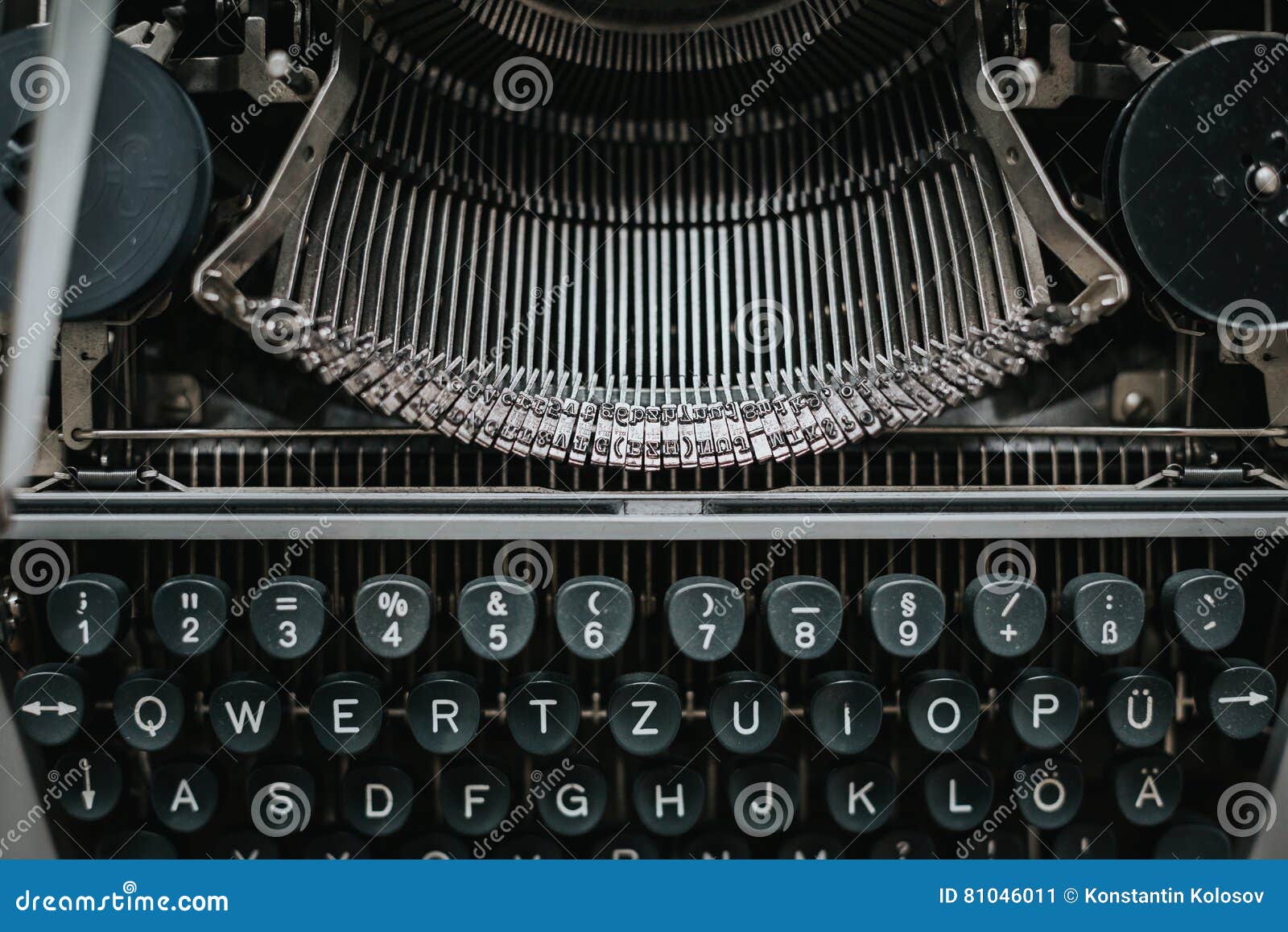 Retro writing machine. stock image. Image of type, typewriter - 81046011