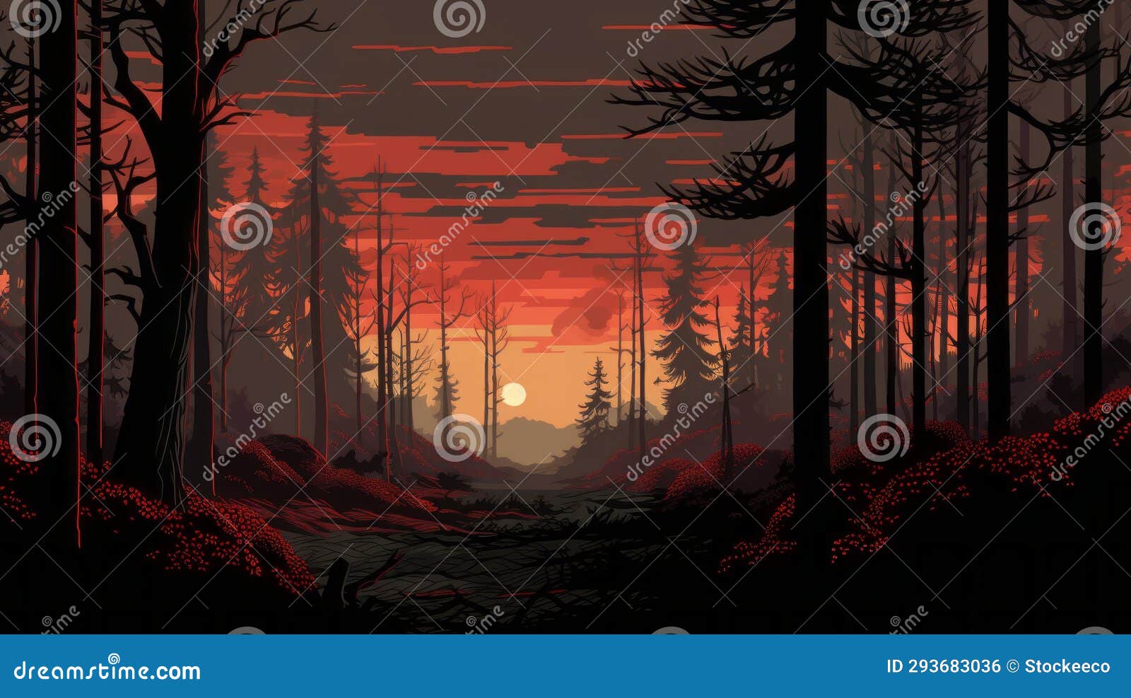 retroreflective 8-bit hemlock forest fireman 