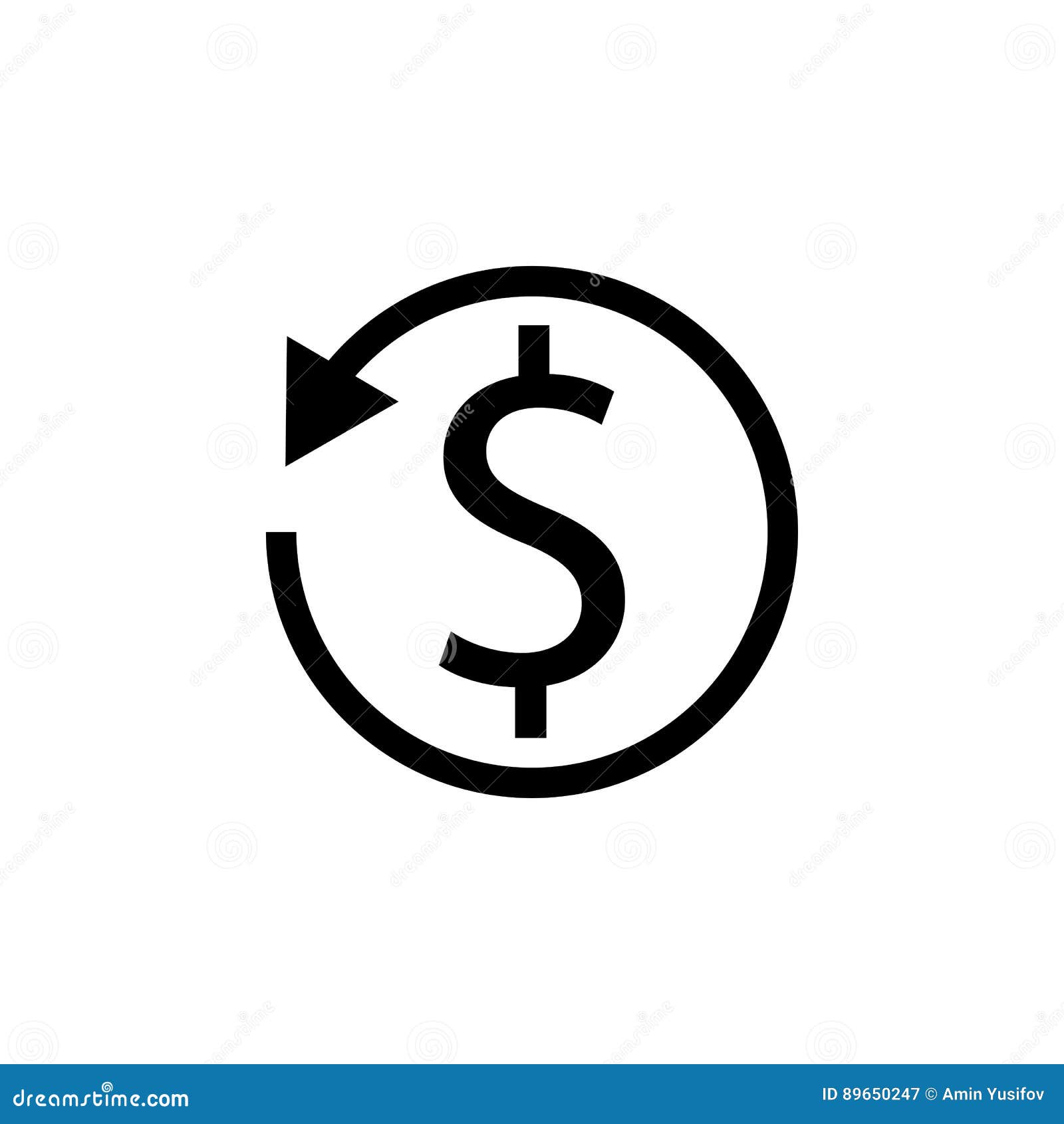 Return On Investment Solid Icon Stock Vector 