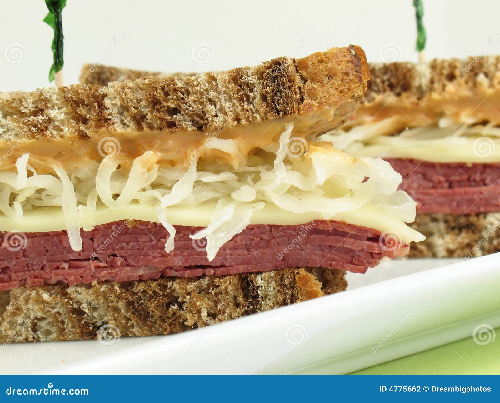 Reuben on Marble Rye stock photo. Image of melted, pastrami 4775662