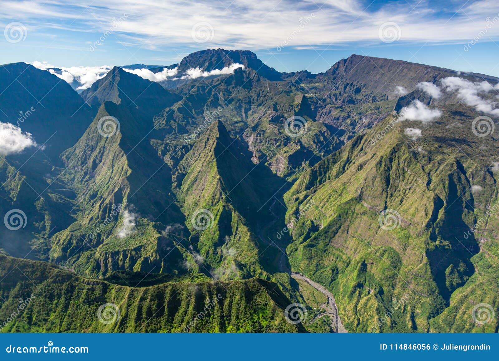 reunion island aerial view