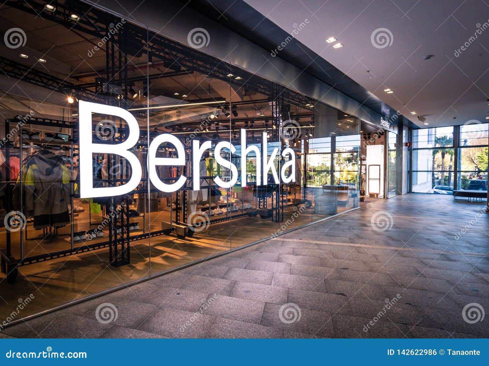 Reus, Spain. March 2019. Bershka Fashion Store in La Fira Shopping Mall ...