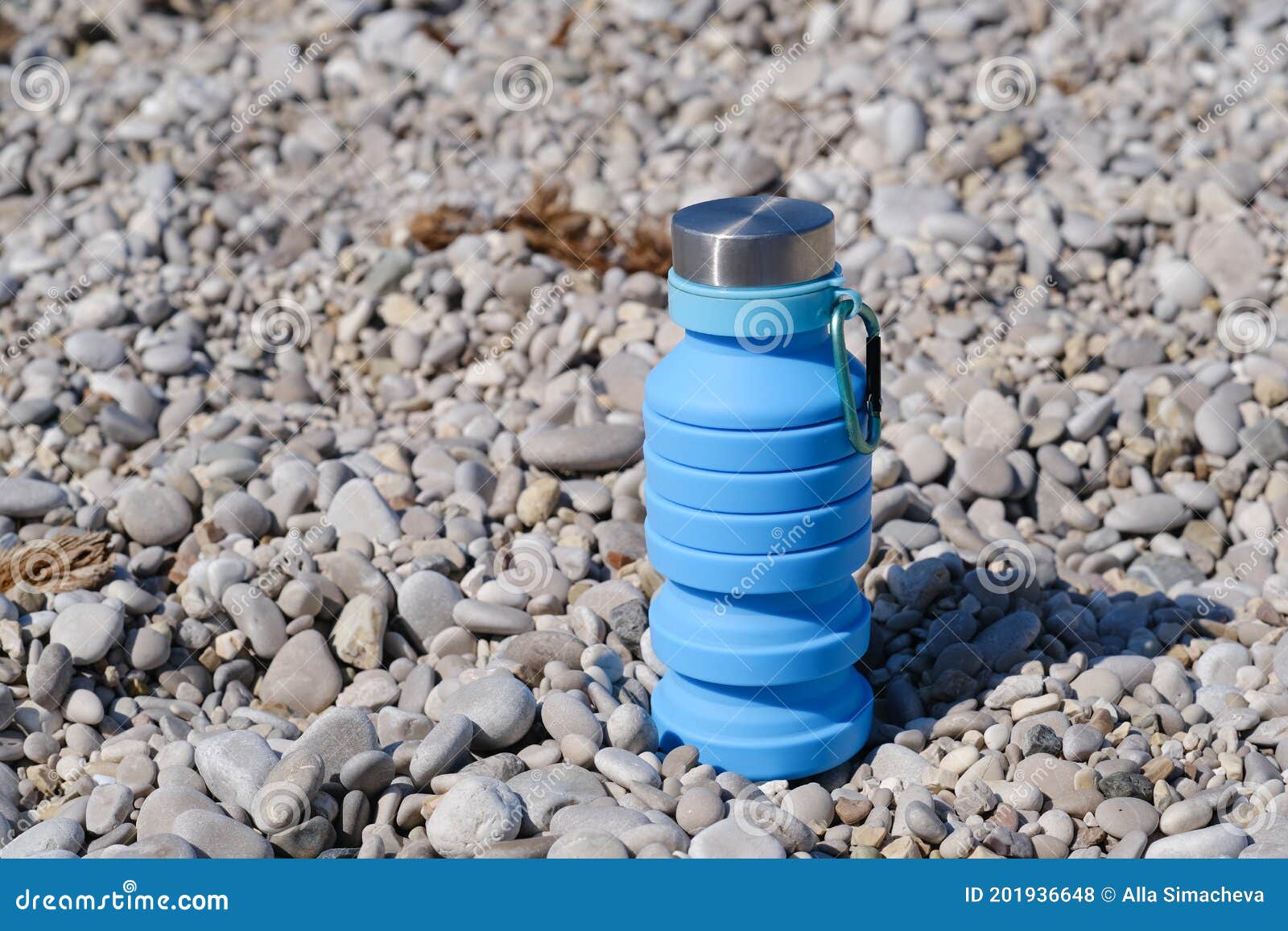 Reusable Blue Eco Friendly Water Bottle Stock Photo Image of active, health 201936648