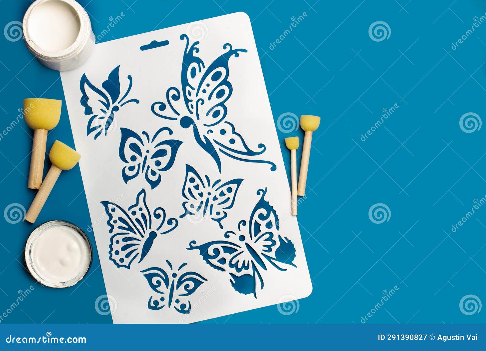 Reusable Flexible Plastic Stencil for Graphical Design, White Paint and