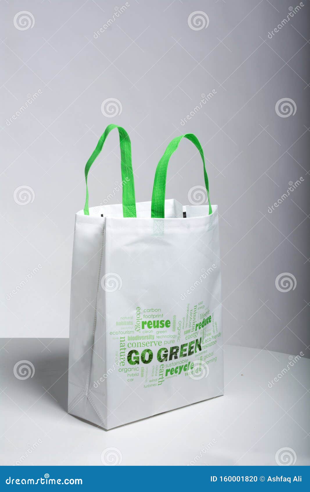 Reusable Shopping Bags Non Woven Tote Bag Go Green Eco Friendly Bag Stock  Photo - Image of conceptplastic, copy: 160001820