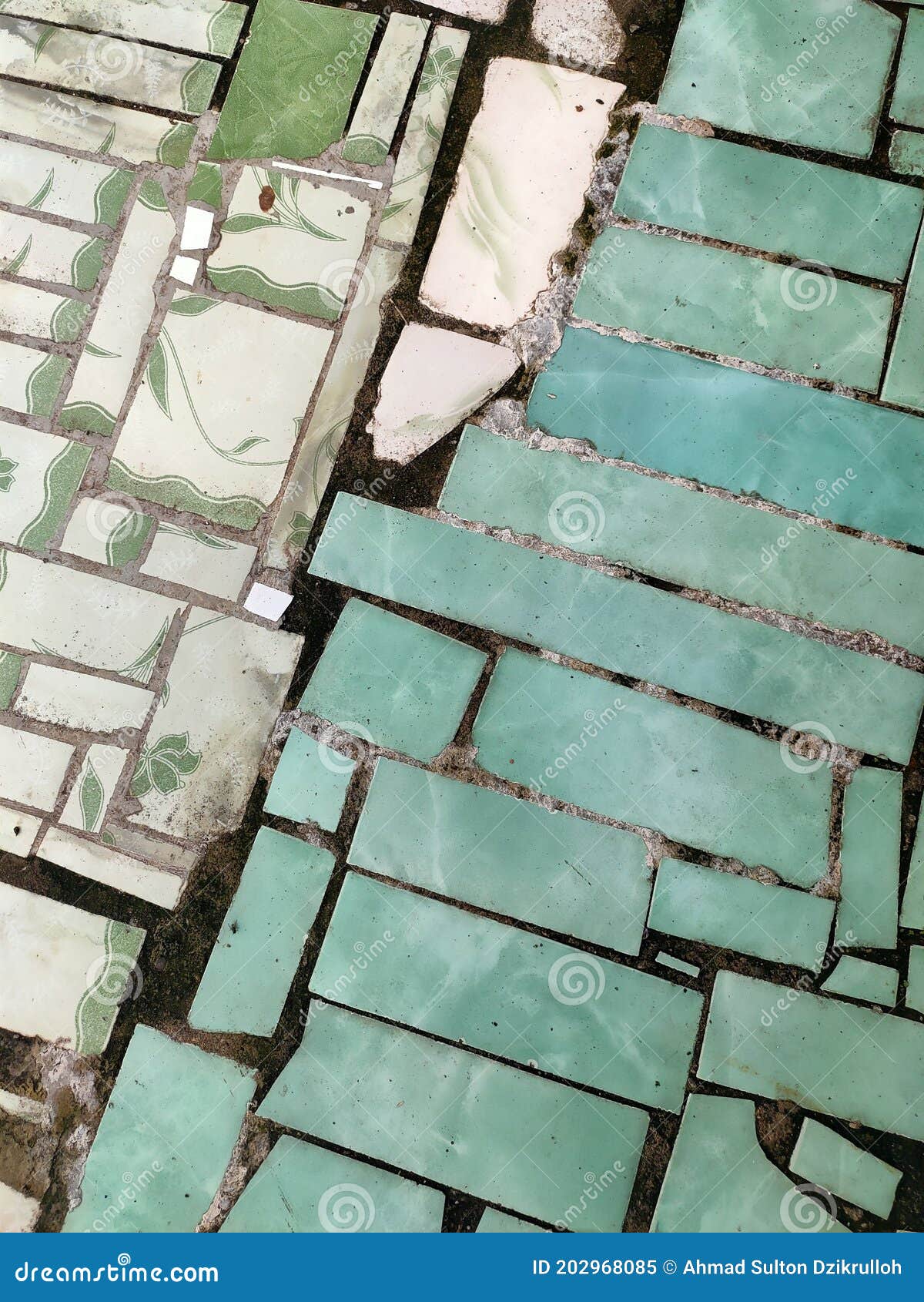 Reusing Ceramic Tiles on Floor Stock Image Image of wall, asphalt