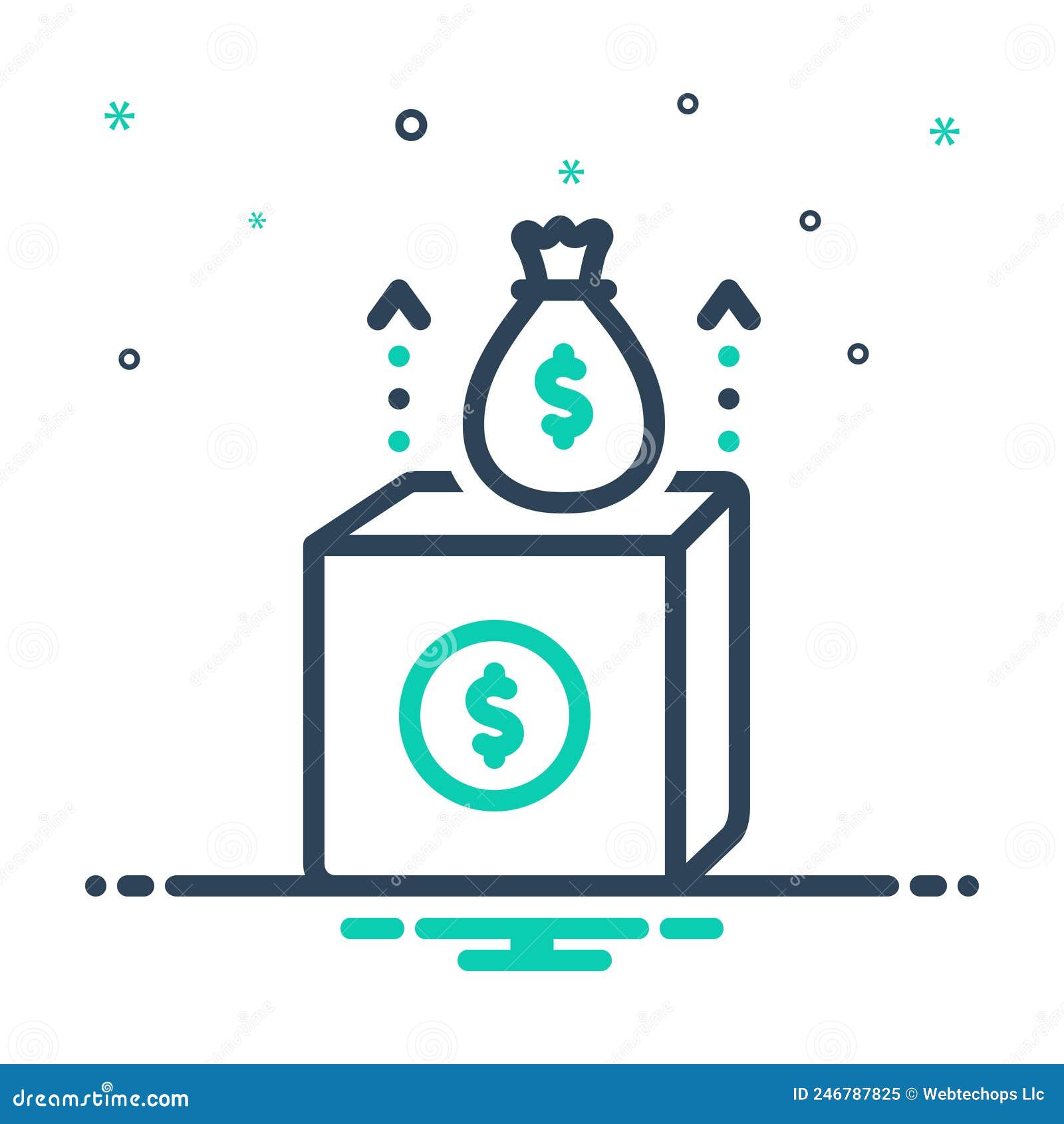 mix icon for revenue, income and proceeds