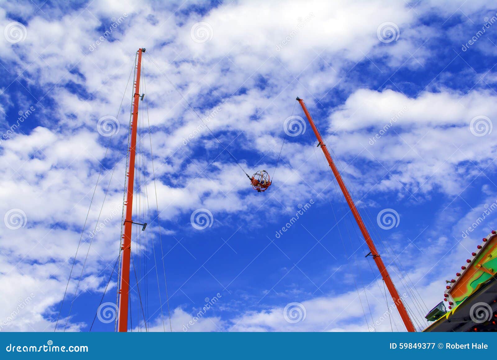 Reverse Bungee Ride stock image. Image of clouds, high 59849377