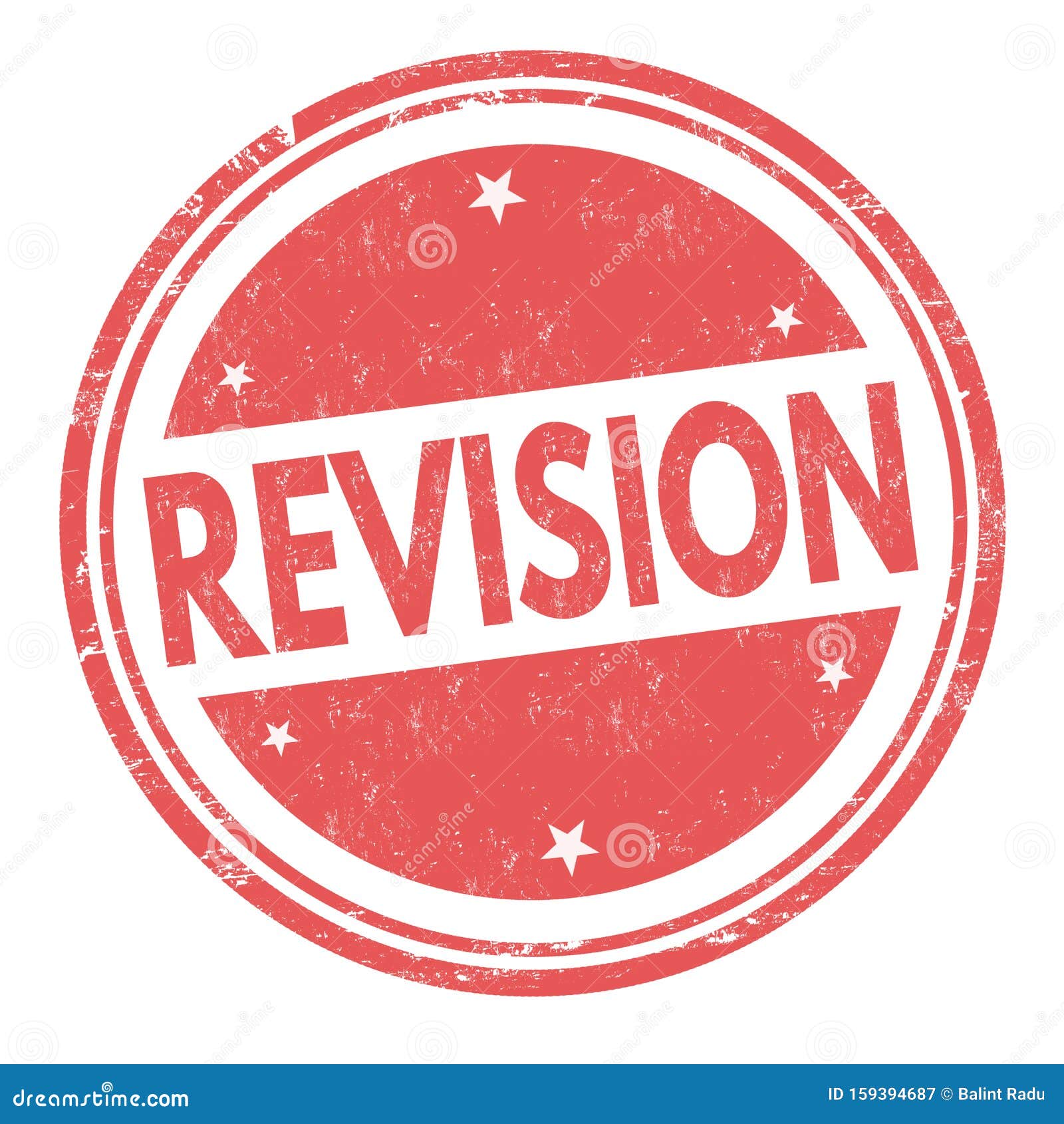 revision sign or stamp