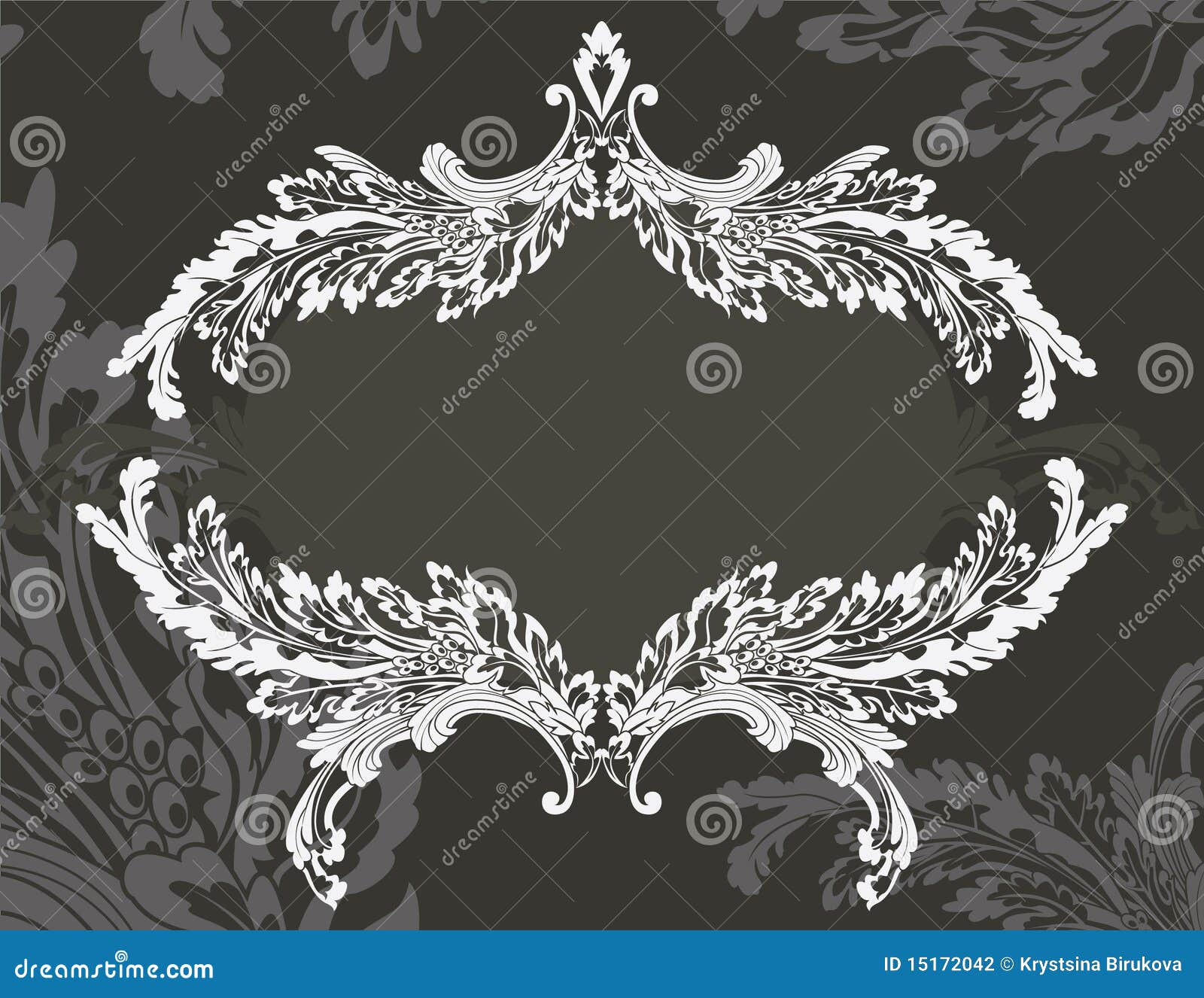 Revival Ornate Frame Stencil Stock Photography Image 15172042