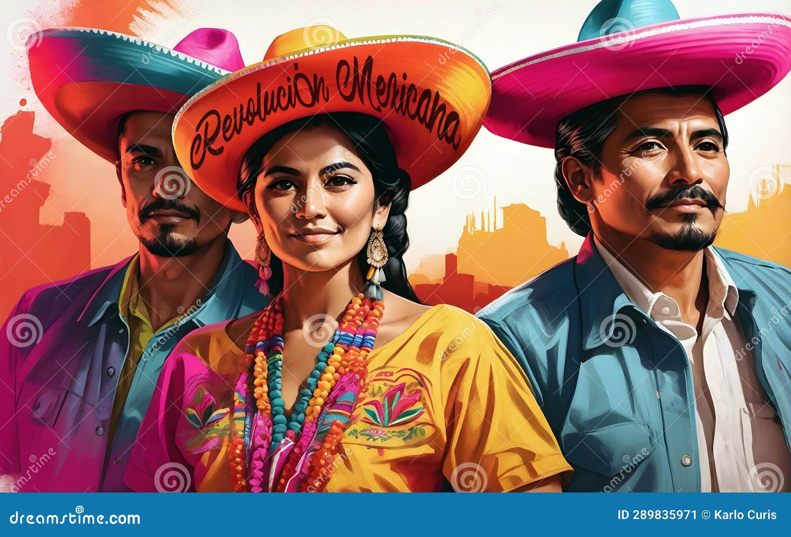revolucion mexicana, revolucion of mexico, happy mexicans background, banner with copy space text,