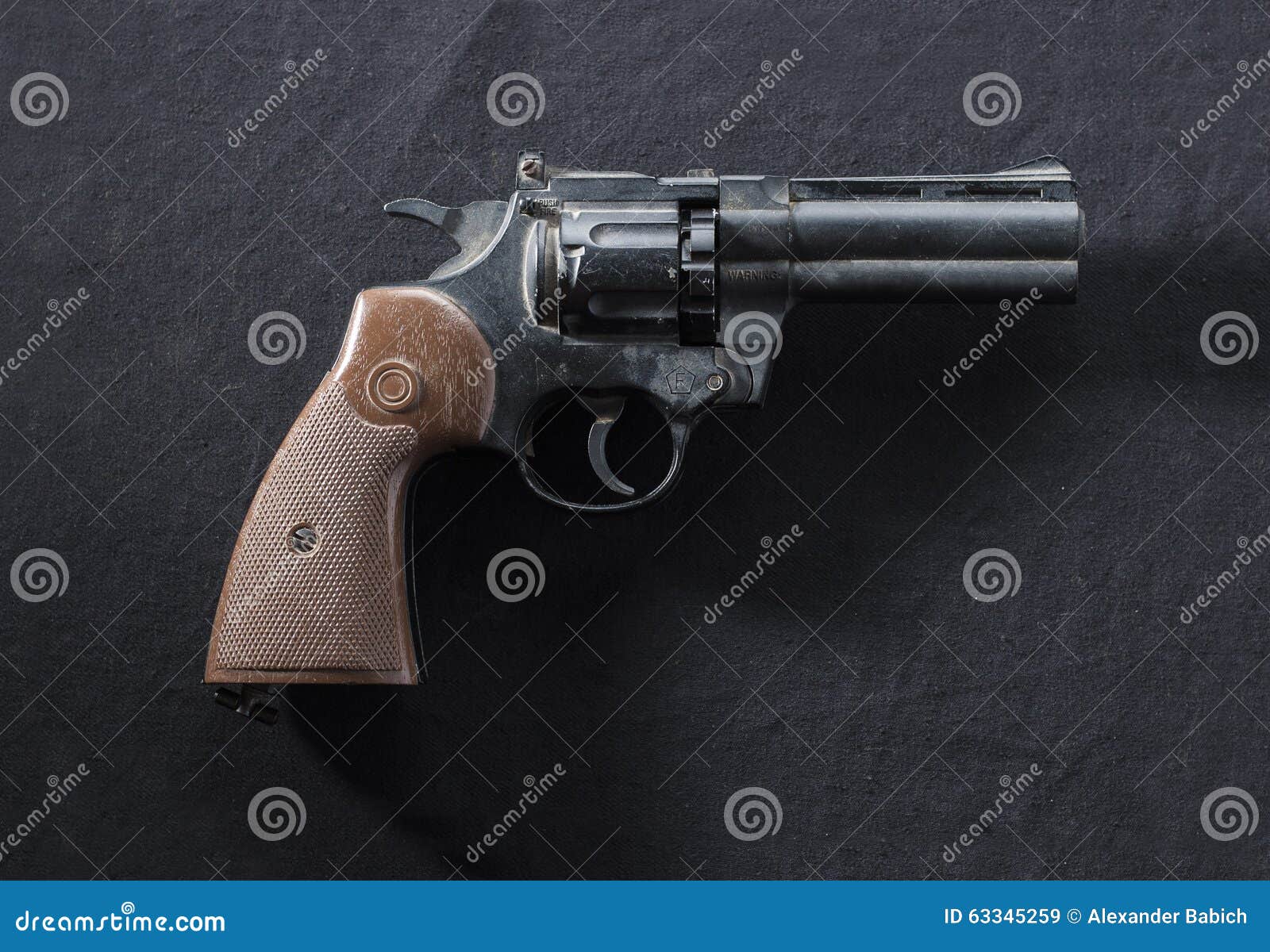 Revolver on Black Background Stock Image - Image of pistol, secure