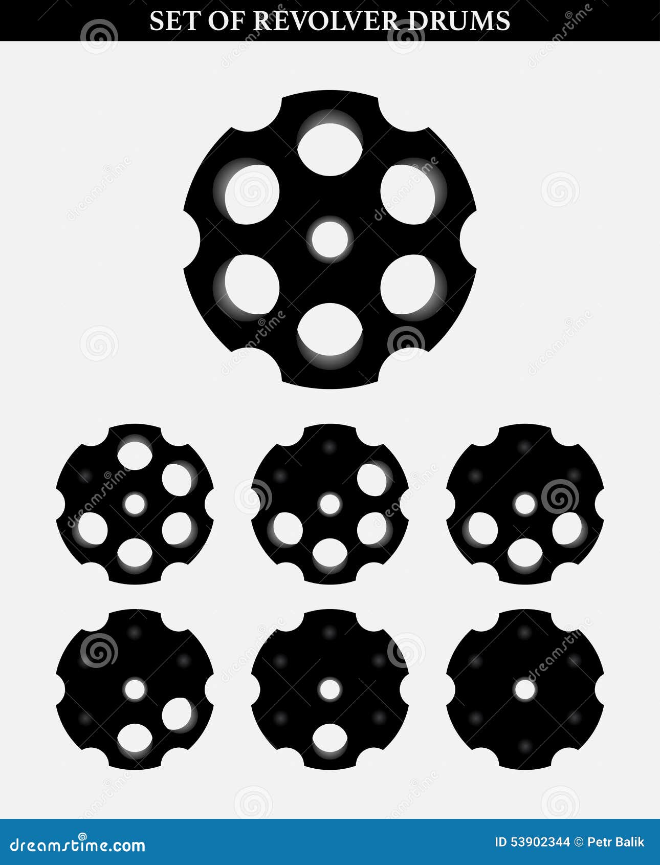 Revolver drum stock illustration. Illustration of drums 53902344